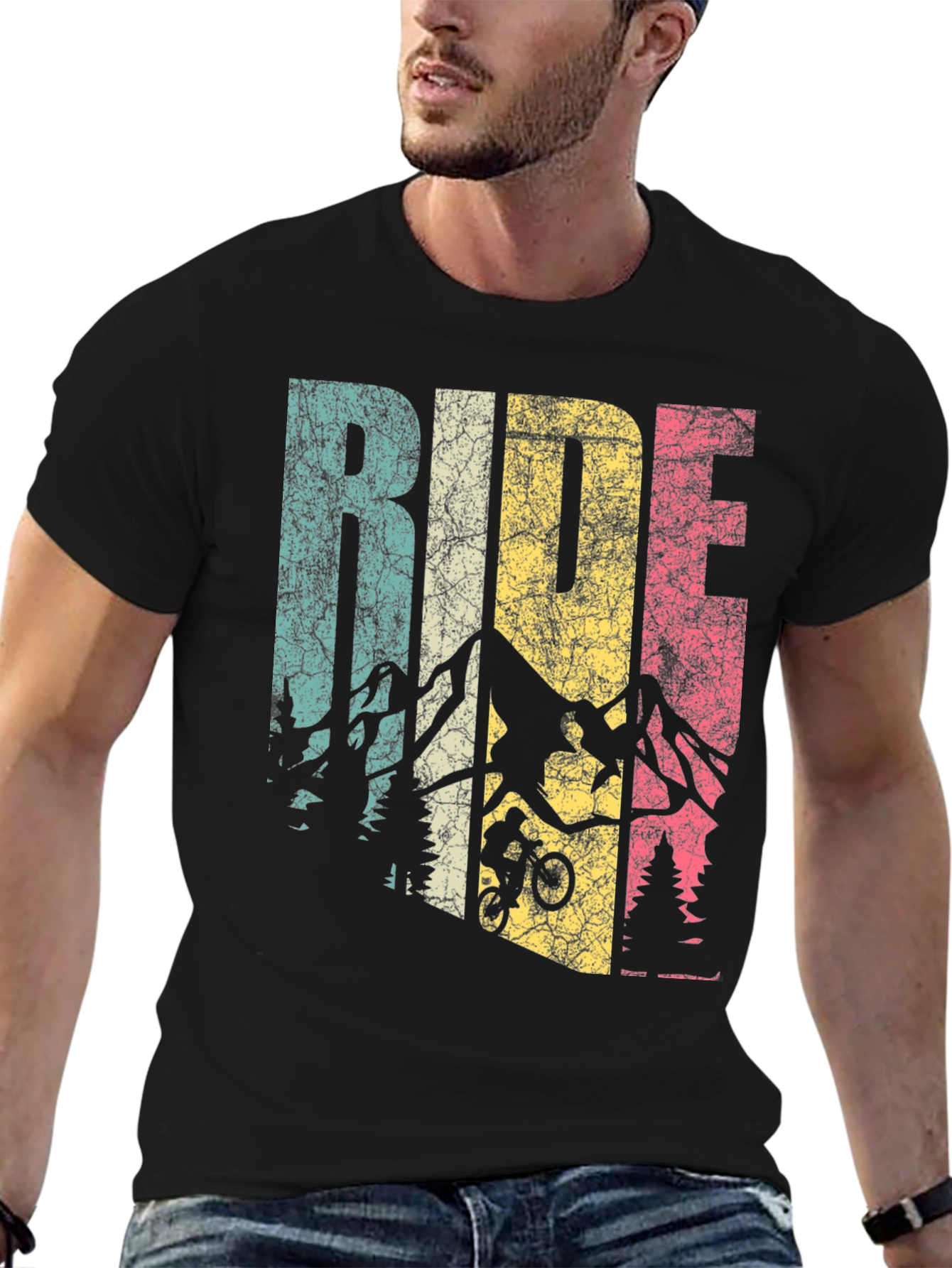 Retro Ride Mountain Bike Graphic Tee