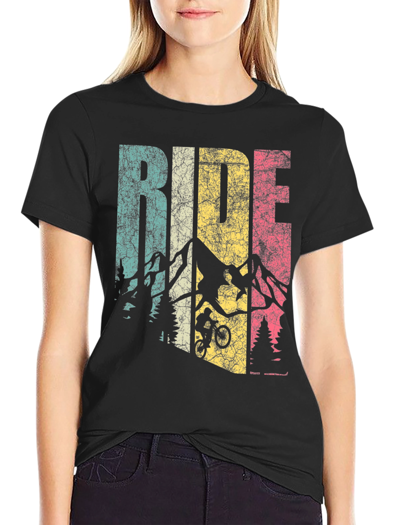 Retro Ride Mountain Bike Graphic Tee