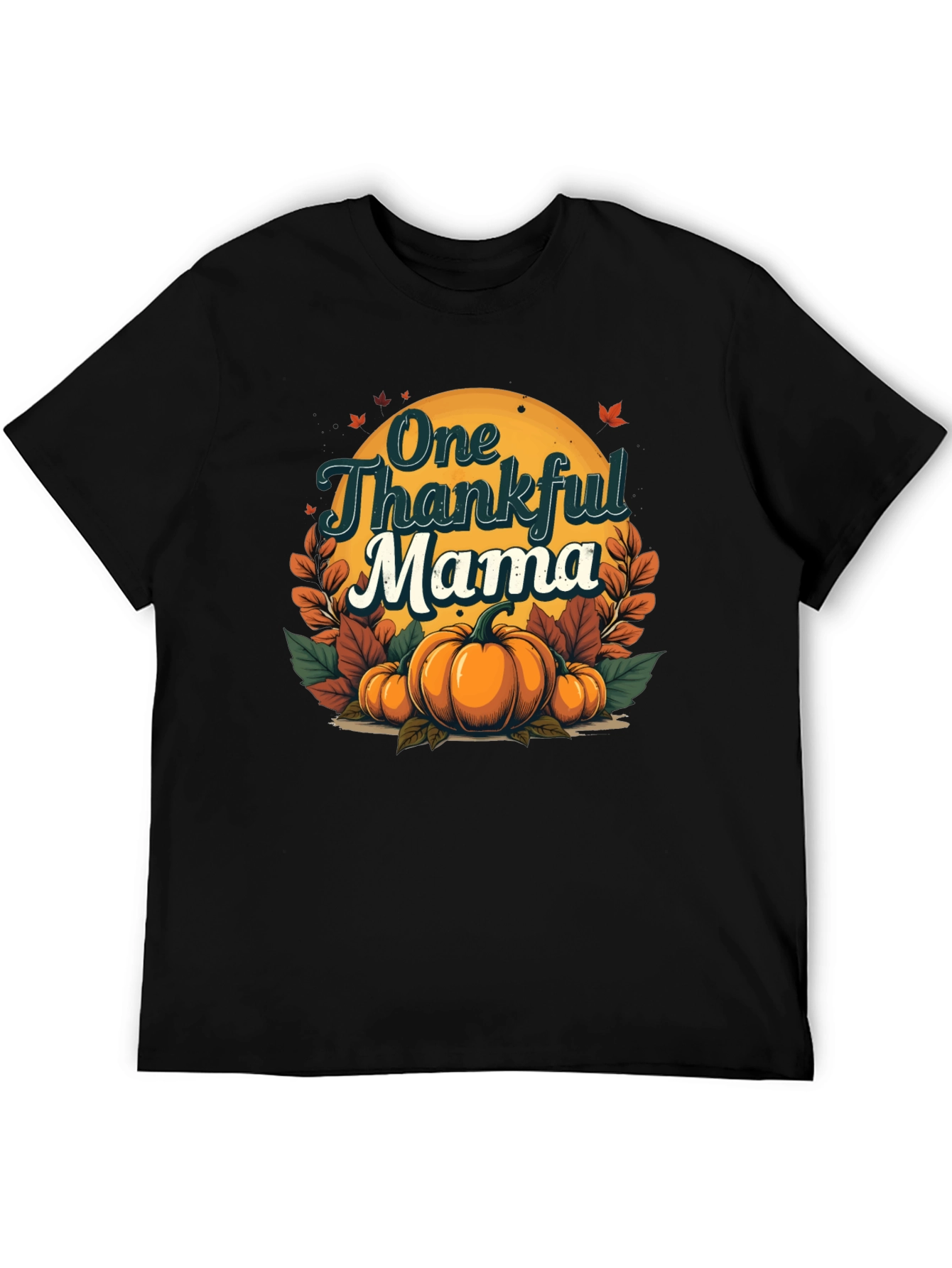One Thankful Mama Pumpkin Fall T-Shirt