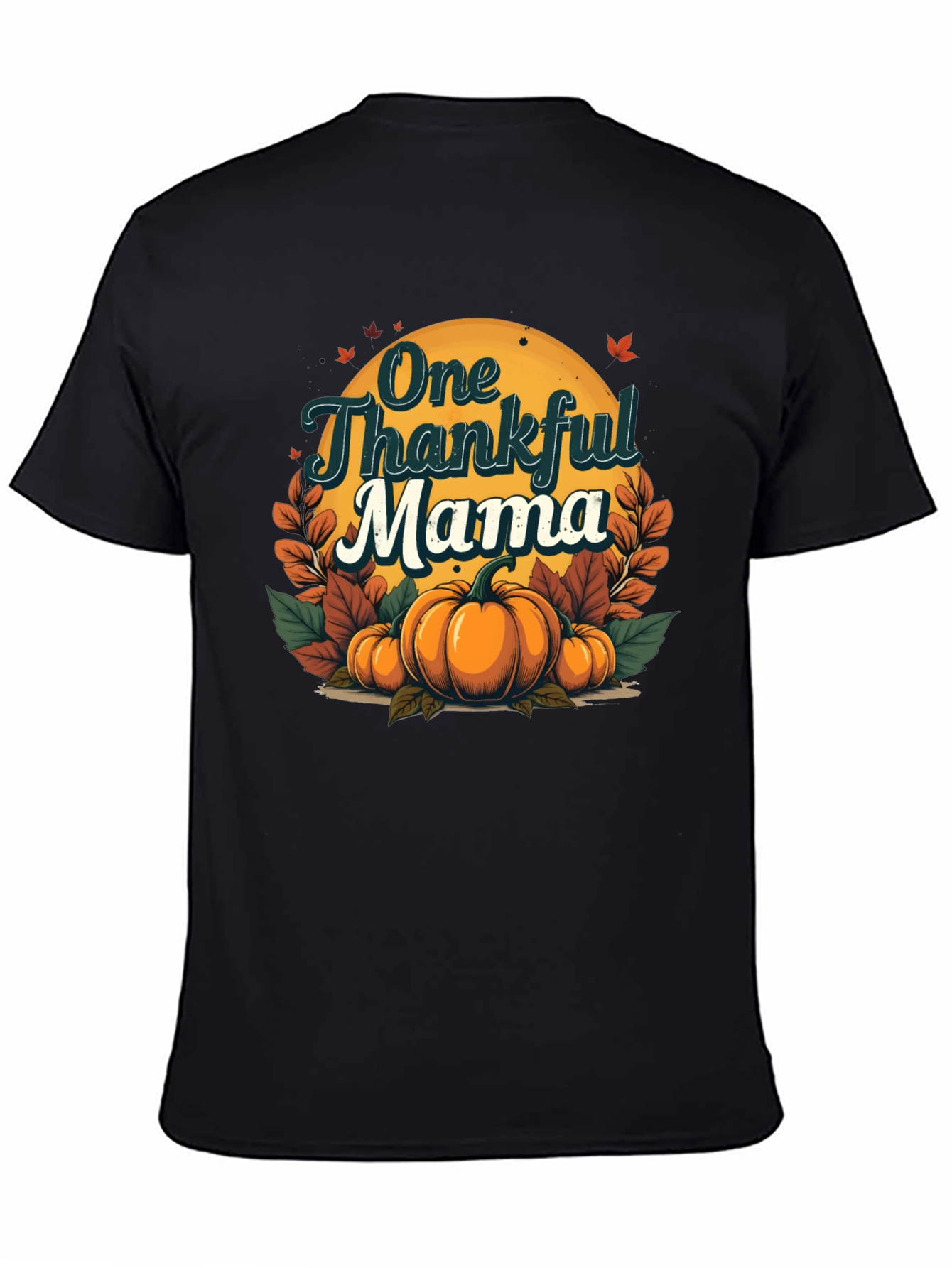 One Thankful Mama Pumpkin Fall T-Shirt