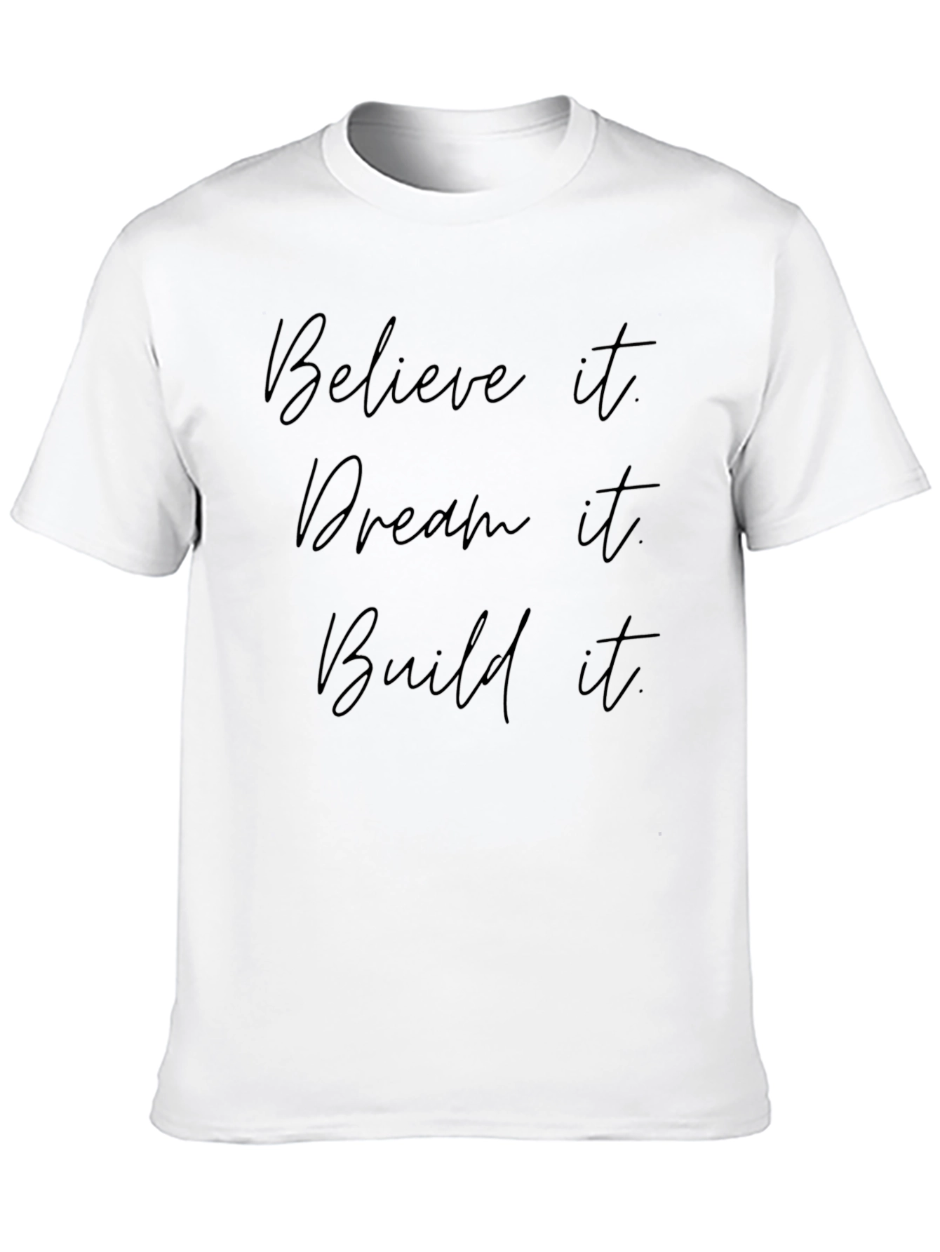 Believe Dream Build - Mens Black Graphic Tee