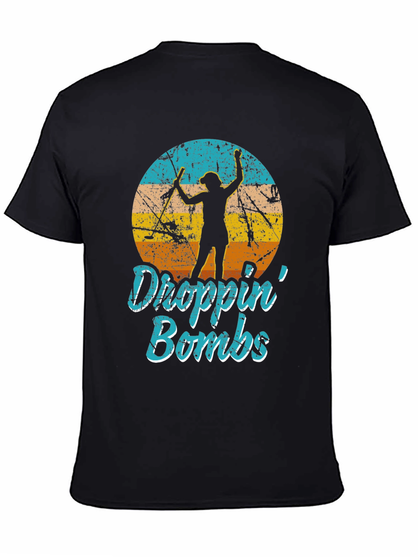 Droppin Bombs Tee: Golf Silhouette Graphic T-Shirt