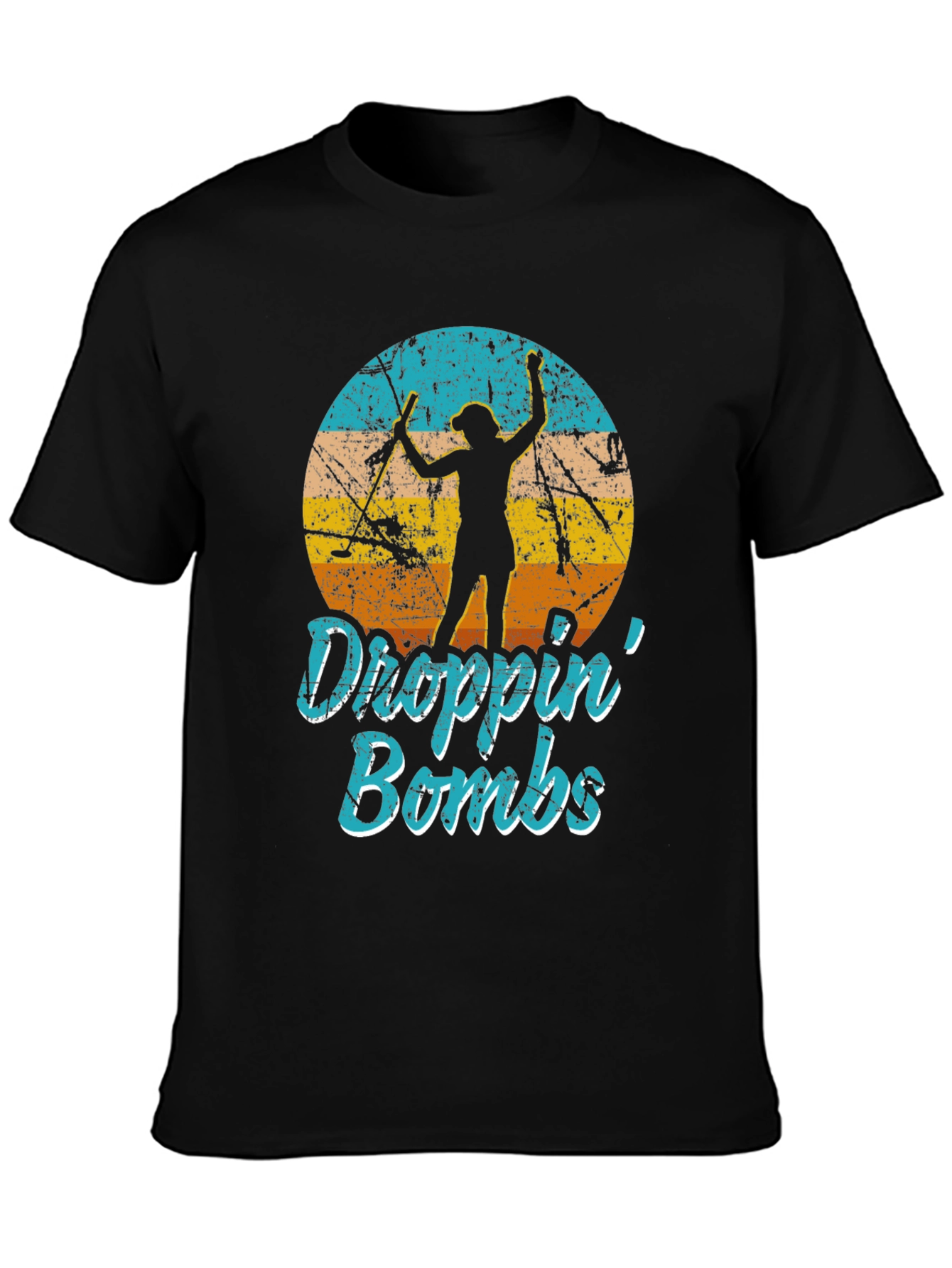 Droppin Bombs Tee: Golf Silhouette Graphic T-Shirt