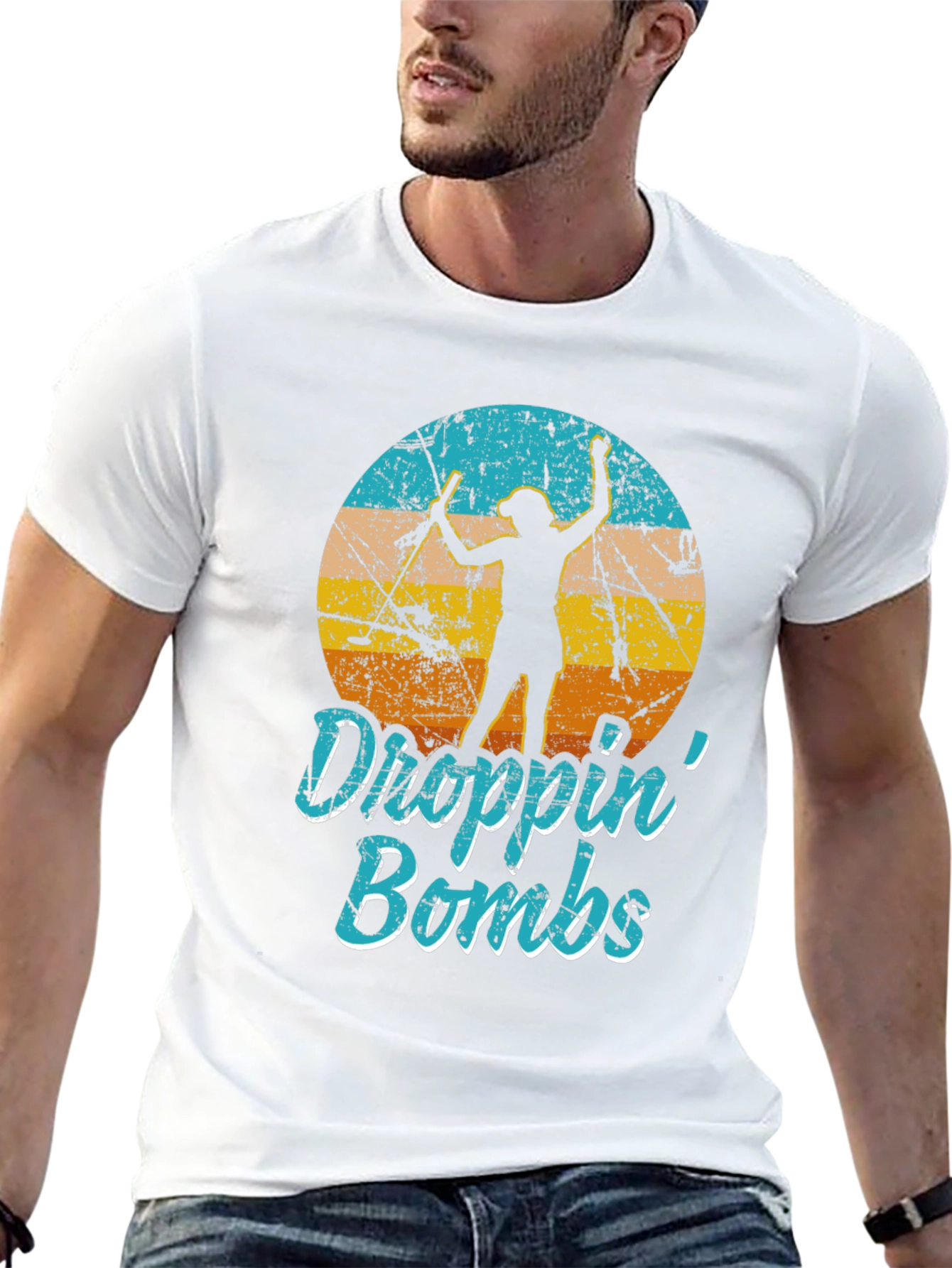Droppin Bombs Tee: Golf Silhouette Graphic T-Shirt