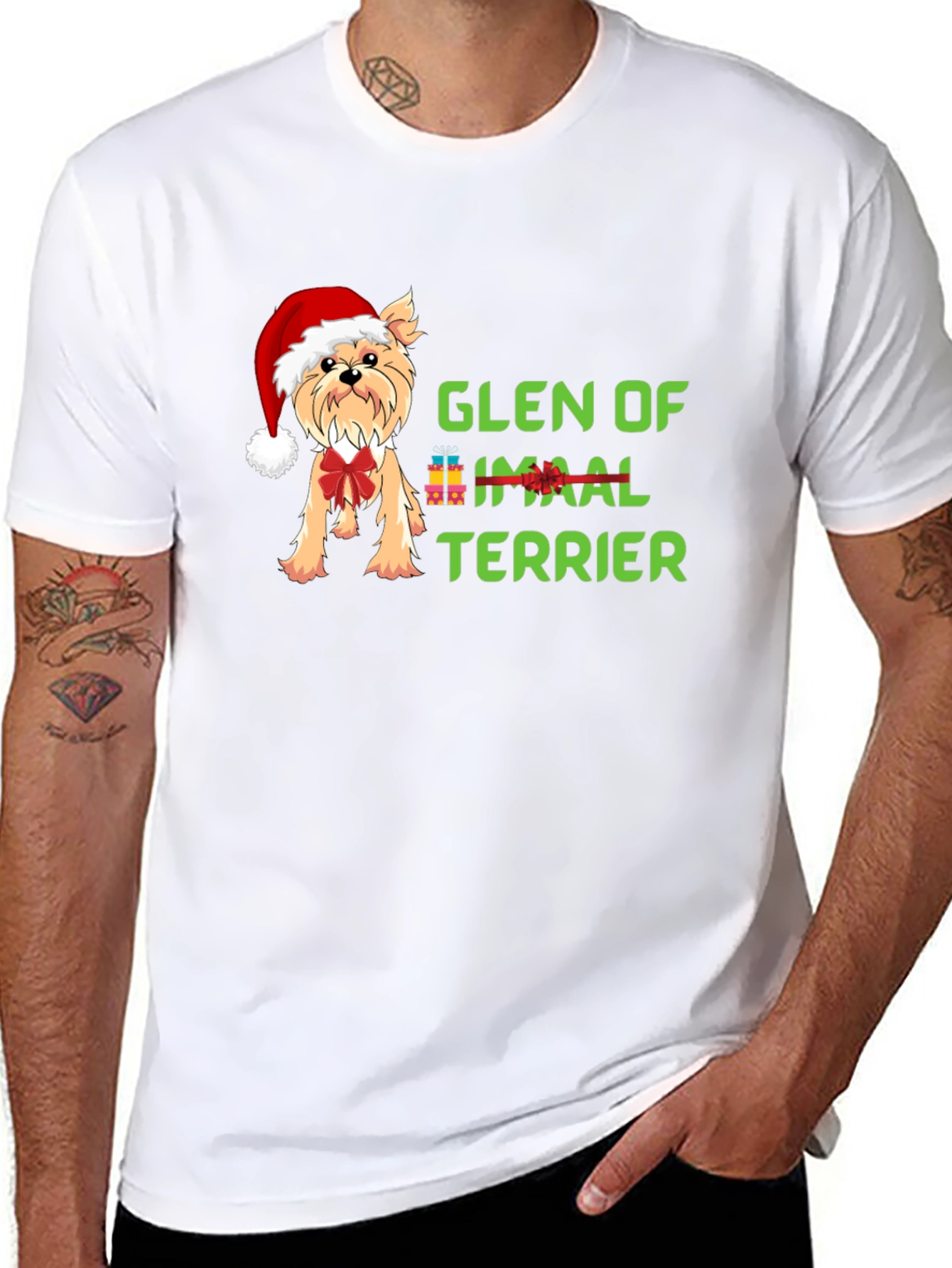 Glen of Imaal Terrier Christmas Dog T-Shirt