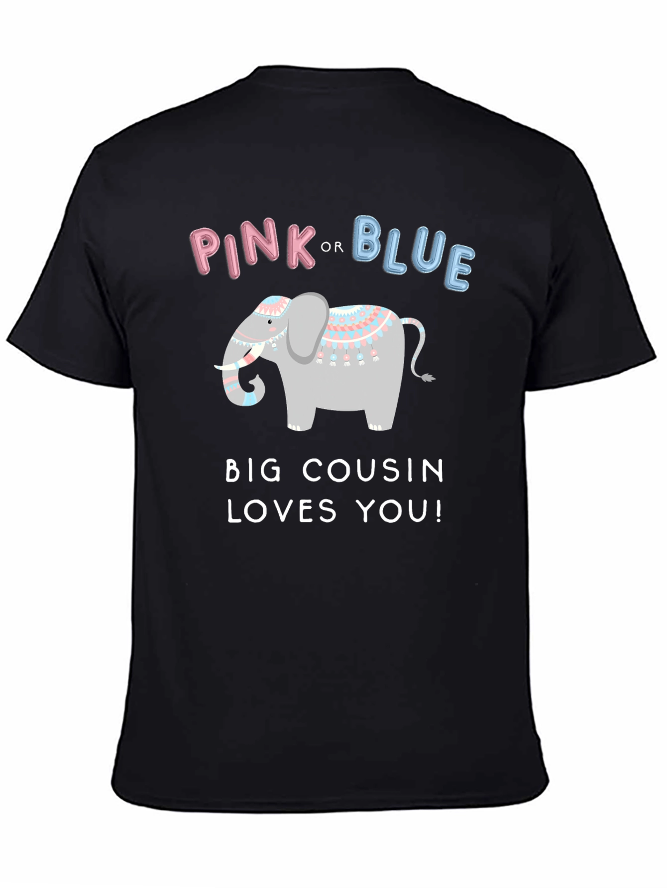 Pink or Blue Gender Reveal Big Cousin T-Shirt
