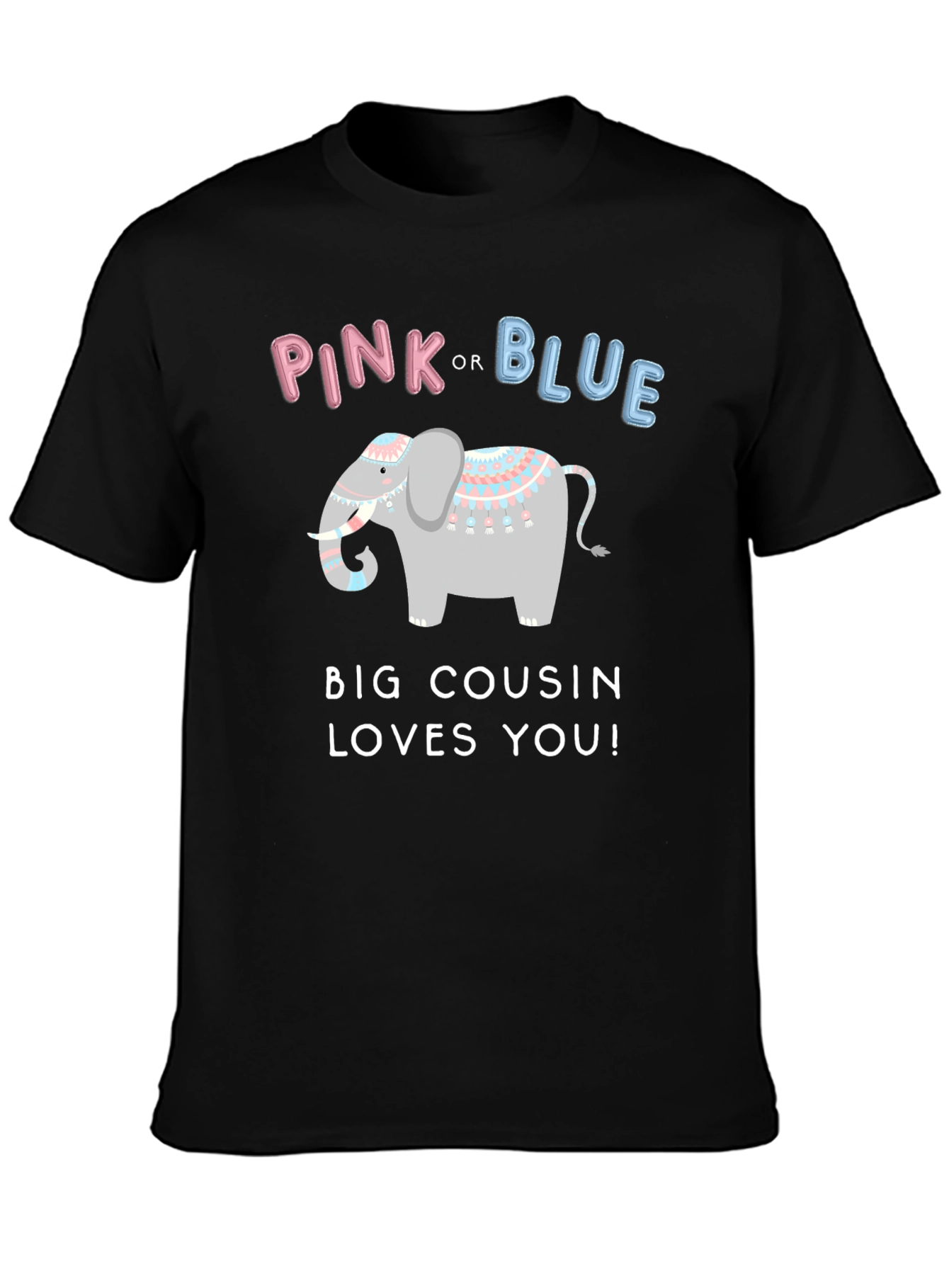 Pink or Blue Gender Reveal Big Cousin T-Shirt