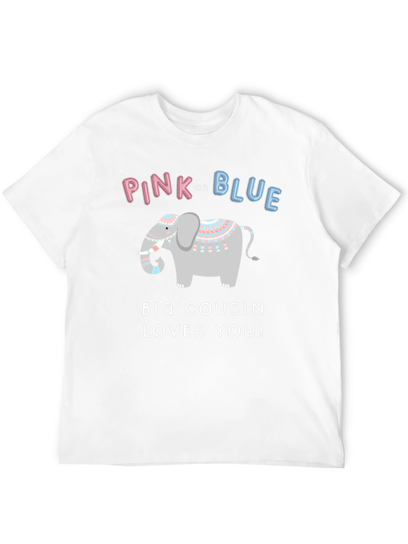 Pink or Blue Gender Reveal Big Cousin T-Shirt