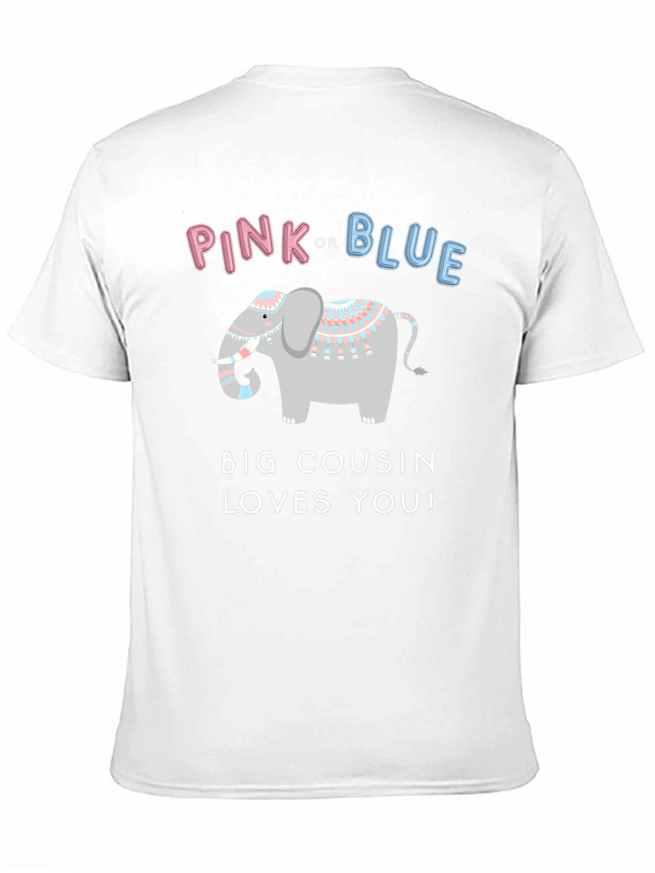 Pink or Blue Gender Reveal Big Cousin T-Shirt