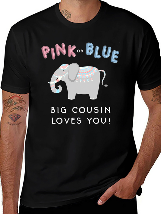 Pink or Blue Gender Reveal Big Cousin T-Shirt
