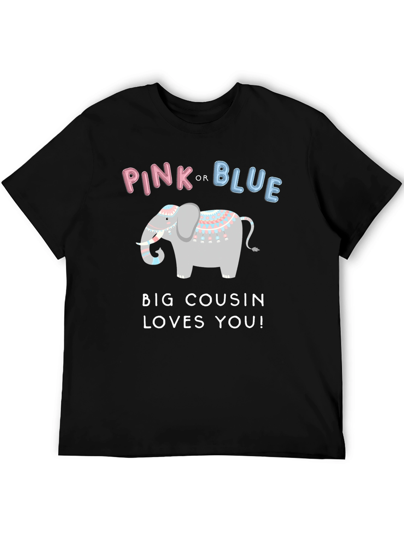 Pink or Blue Gender Reveal Big Cousin T-Shirt
