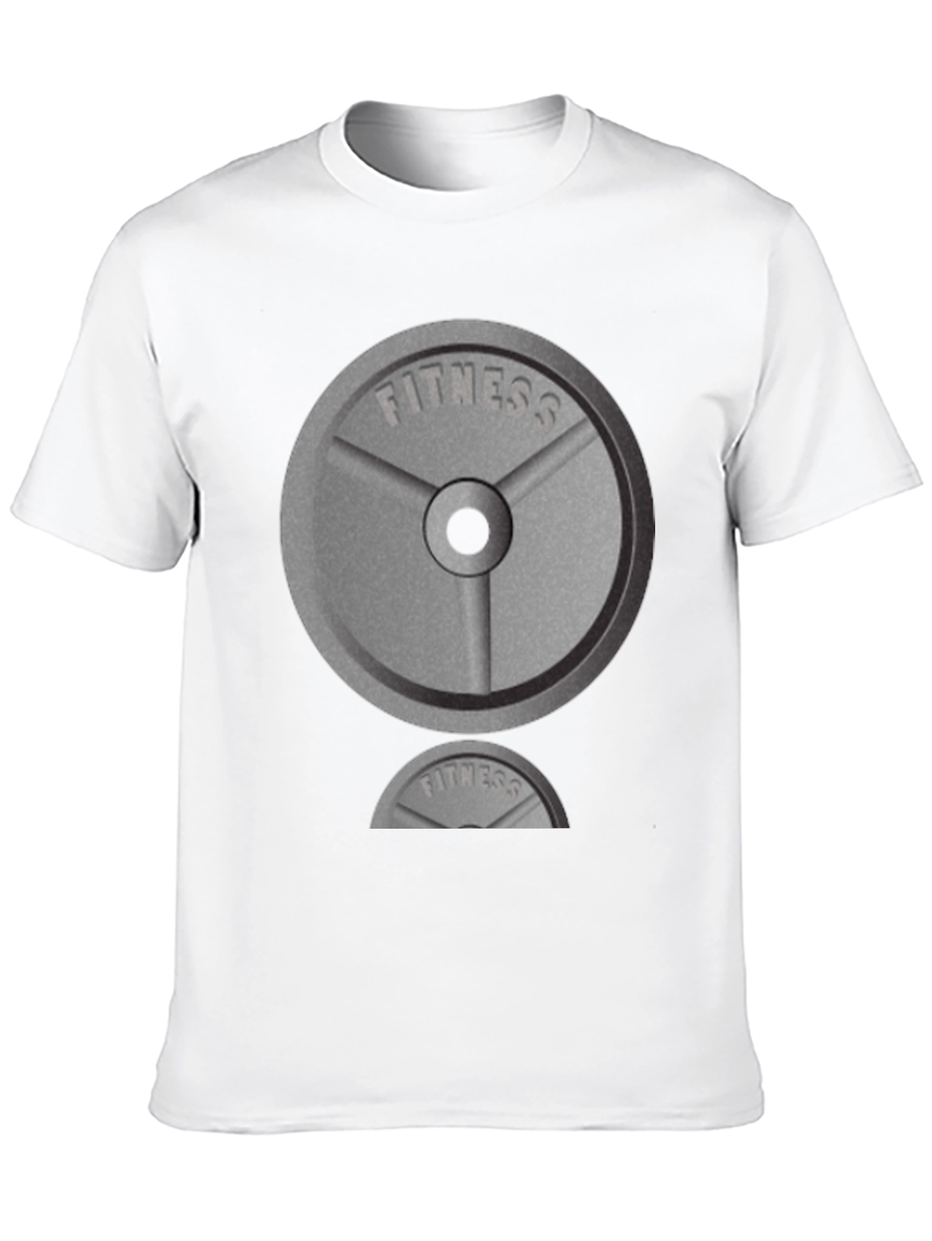 Fitness Weight Plate Graphic T-Shirt - Black