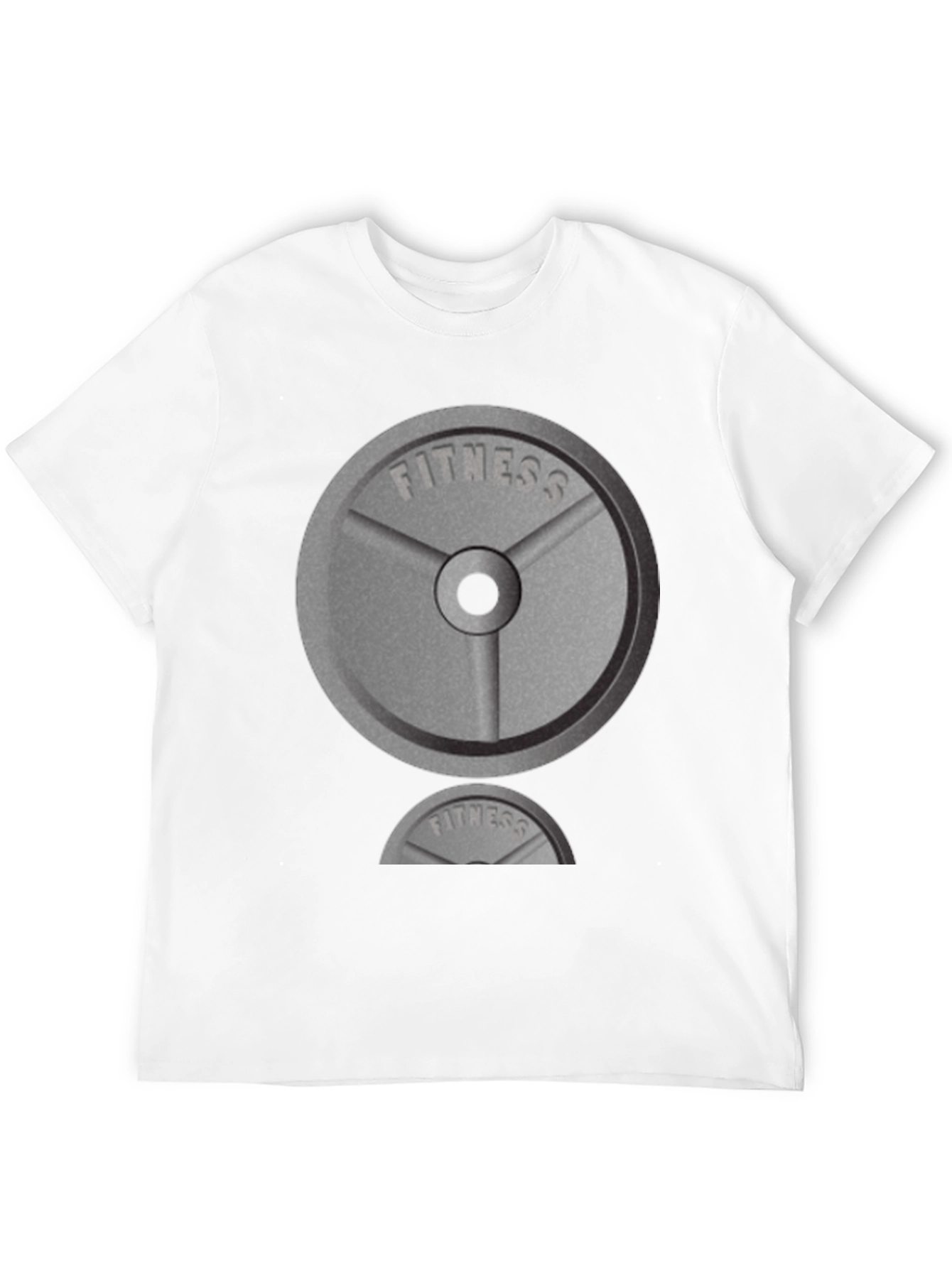 Fitness Weight Plate Graphic T-Shirt - Black