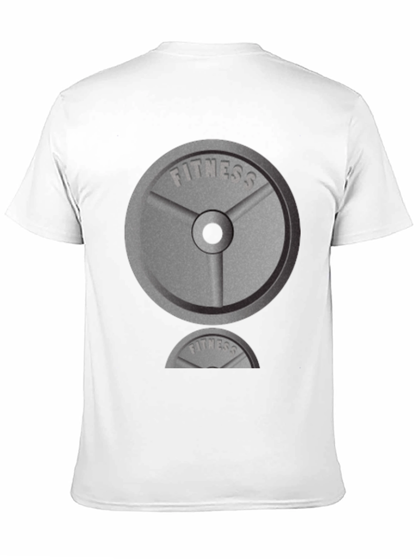 Fitness Weight Plate Graphic T-Shirt - Black