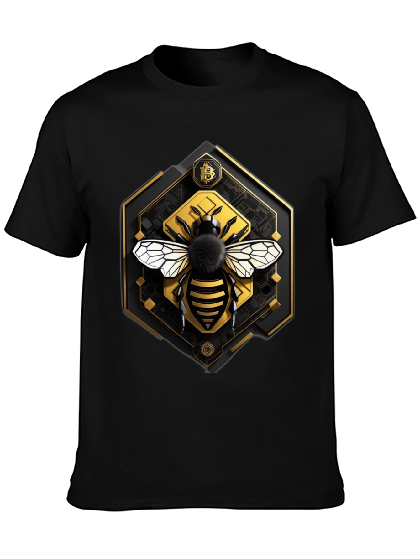 Bitcoin Bee Graphic Tee - Crypto Currency T-Shirt