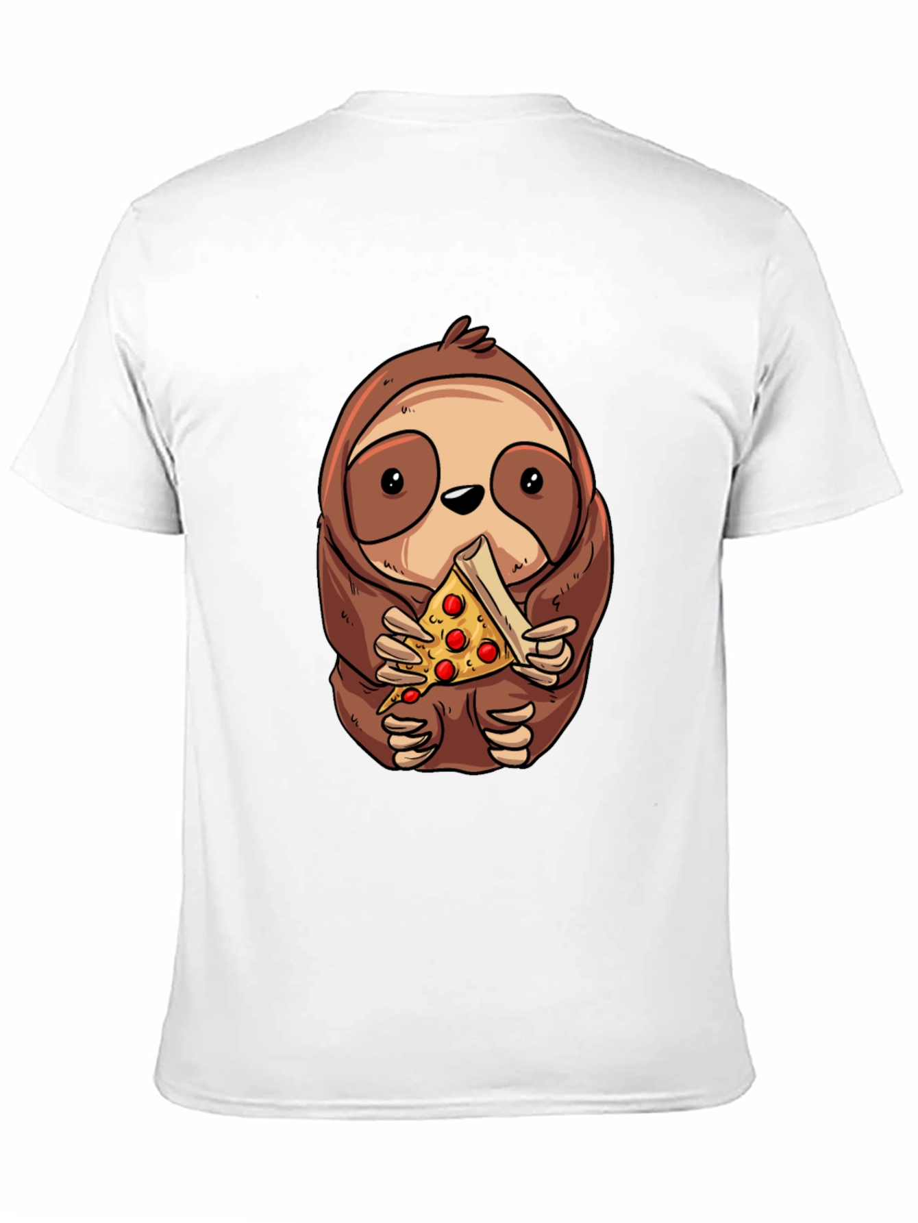 Sloth Eating Pizza Graphic Tee - Unisex Cotton T-Shirt
