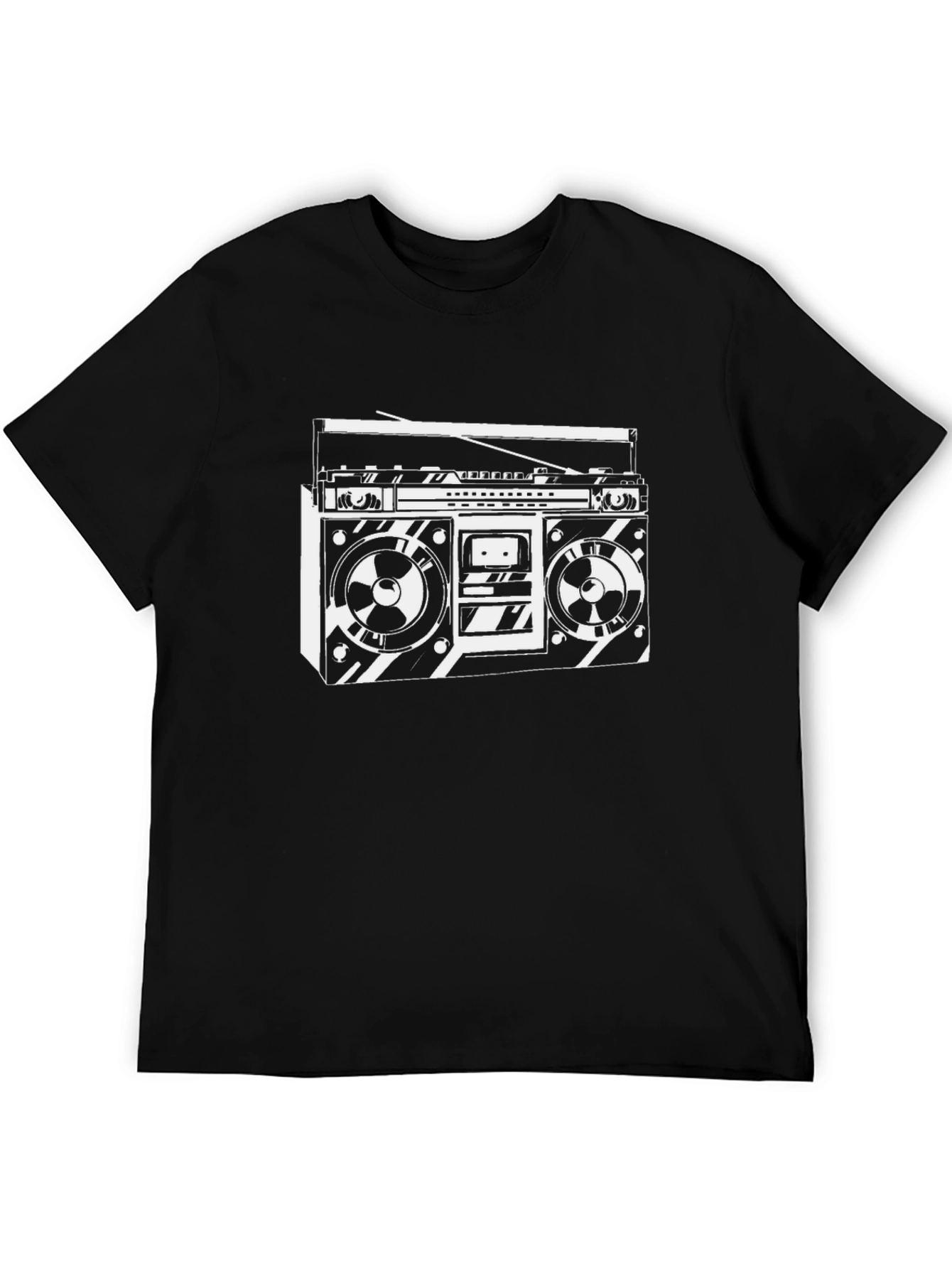 Retro Boombox Graphic Tee - Classic Hip Hop Style