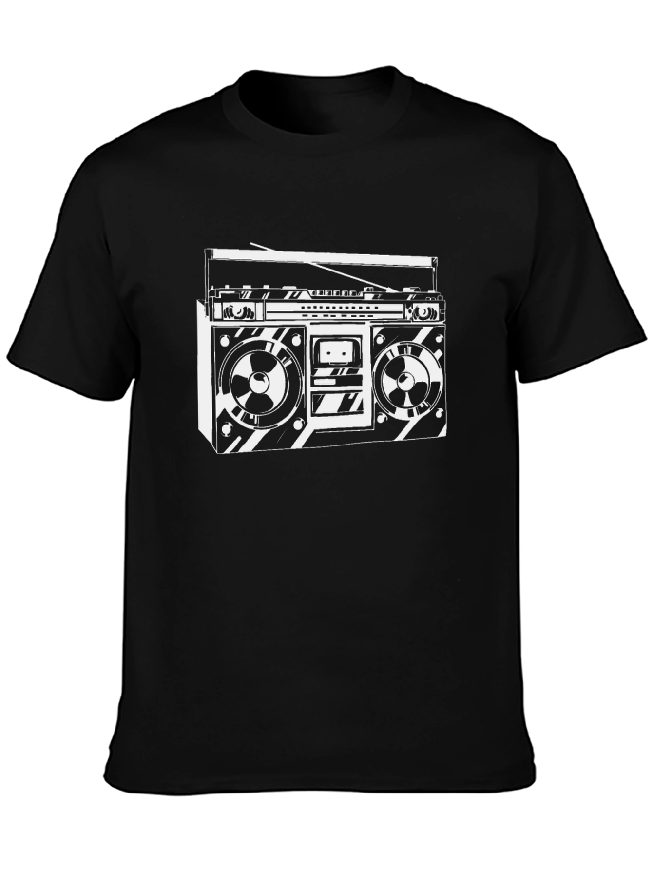 Retro Boombox Graphic Tee - Classic Hip Hop Style