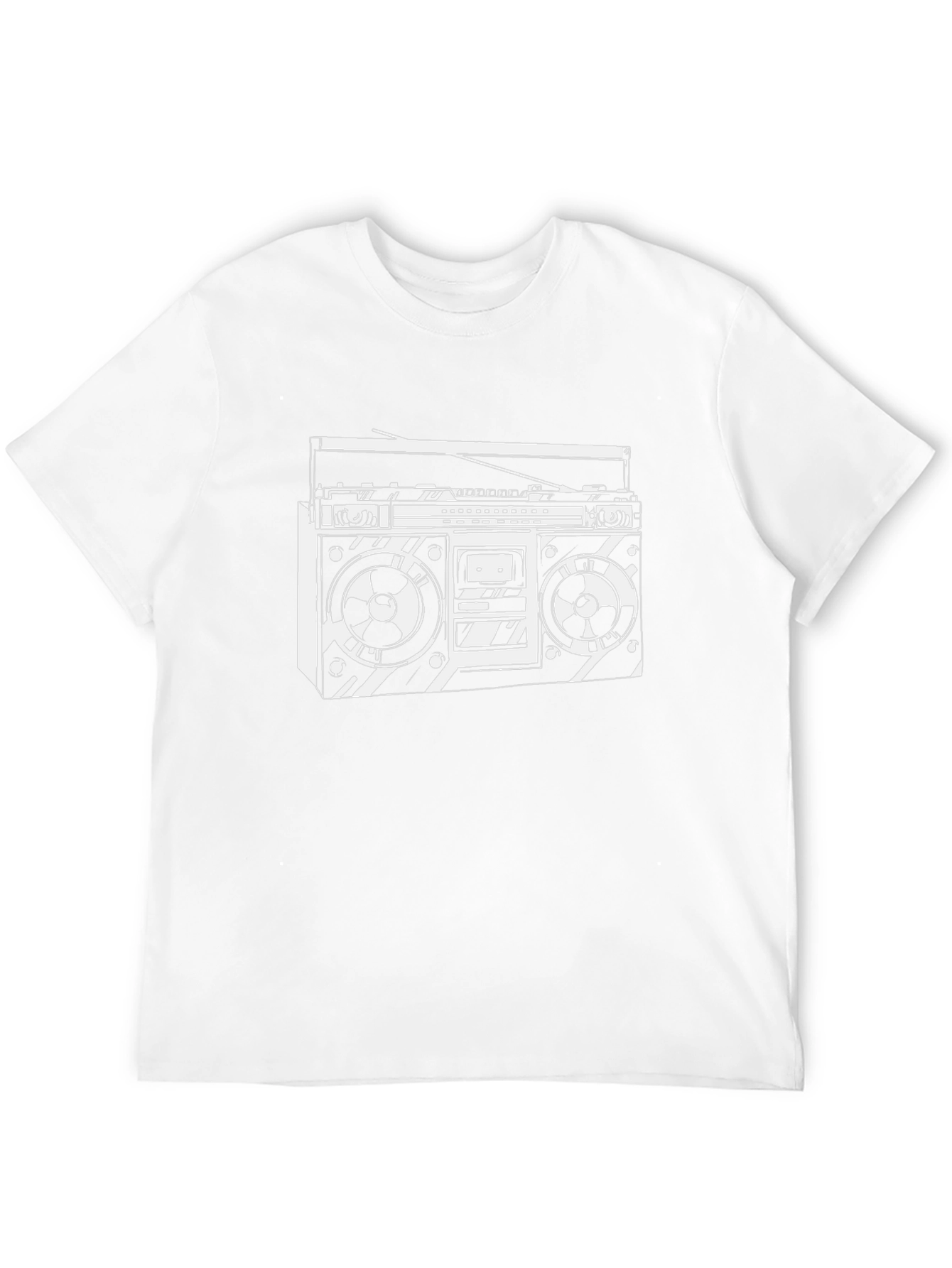 Retro Boombox Graphic Tee - Classic Hip Hop Style