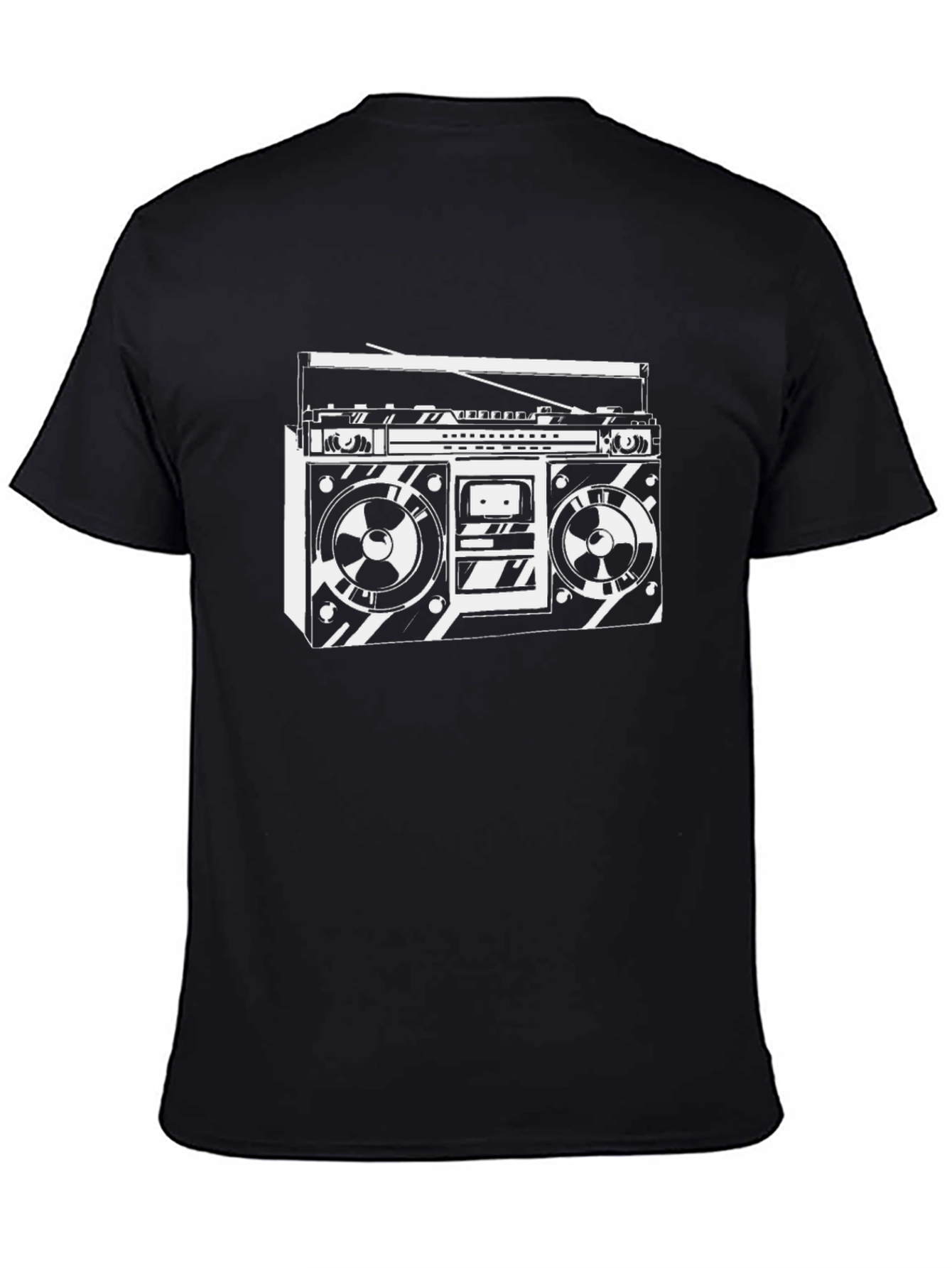 Retro Boombox Graphic Tee - Classic Hip Hop Style