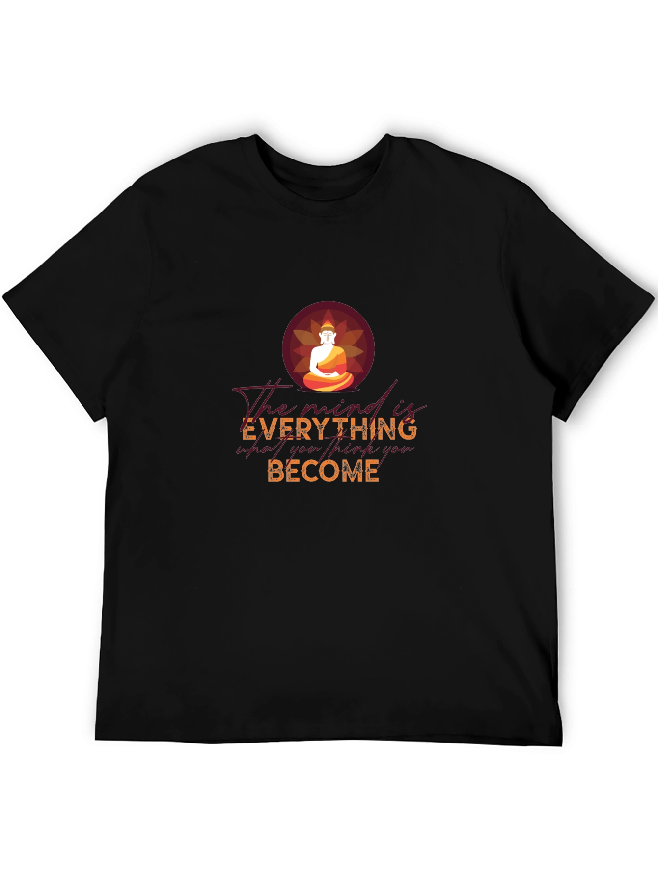 Mind is Everything Buddha Graphic Tee - Black