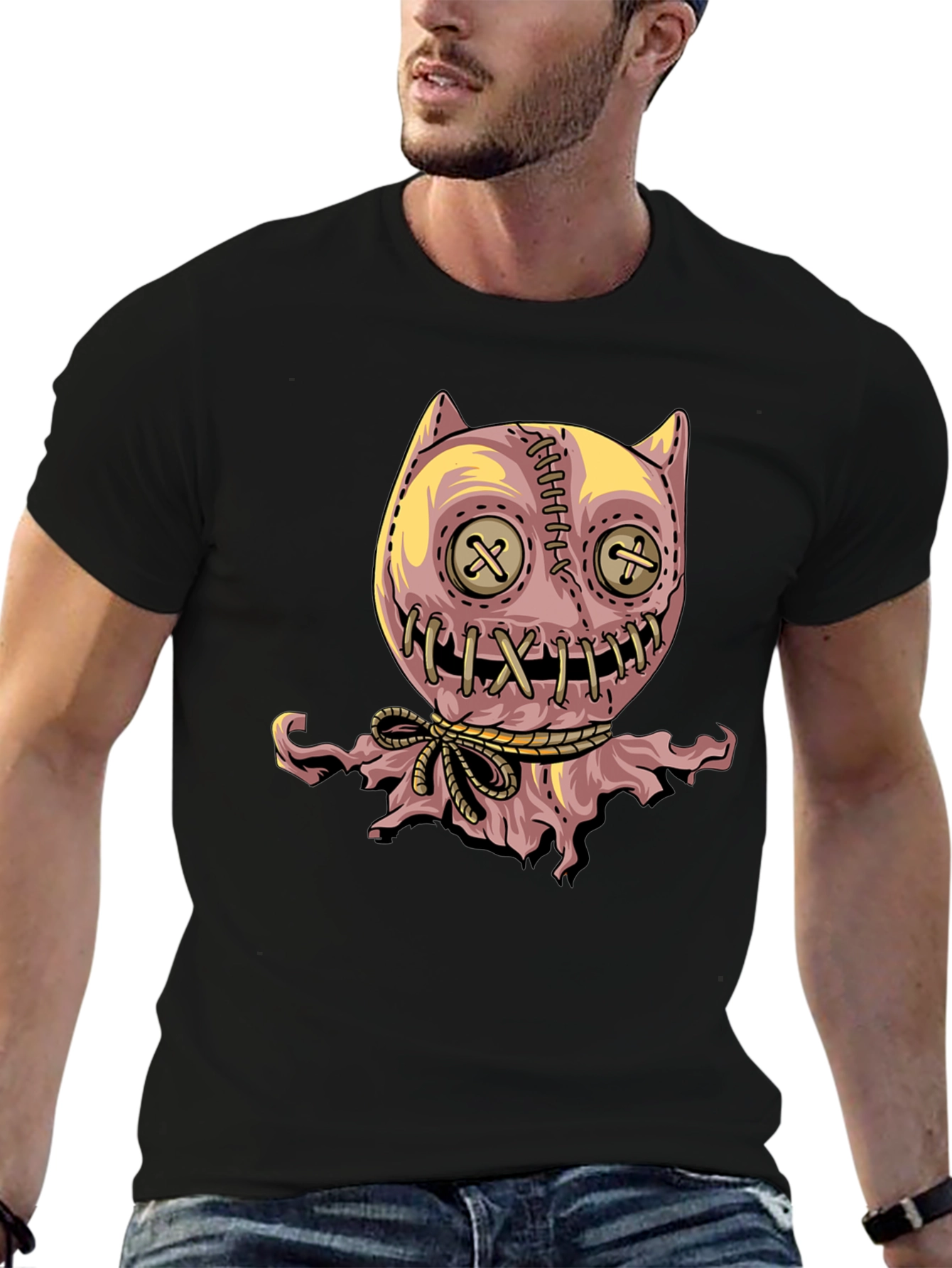 Creepy Cute Voodoo Doll Graphic T-Shirt