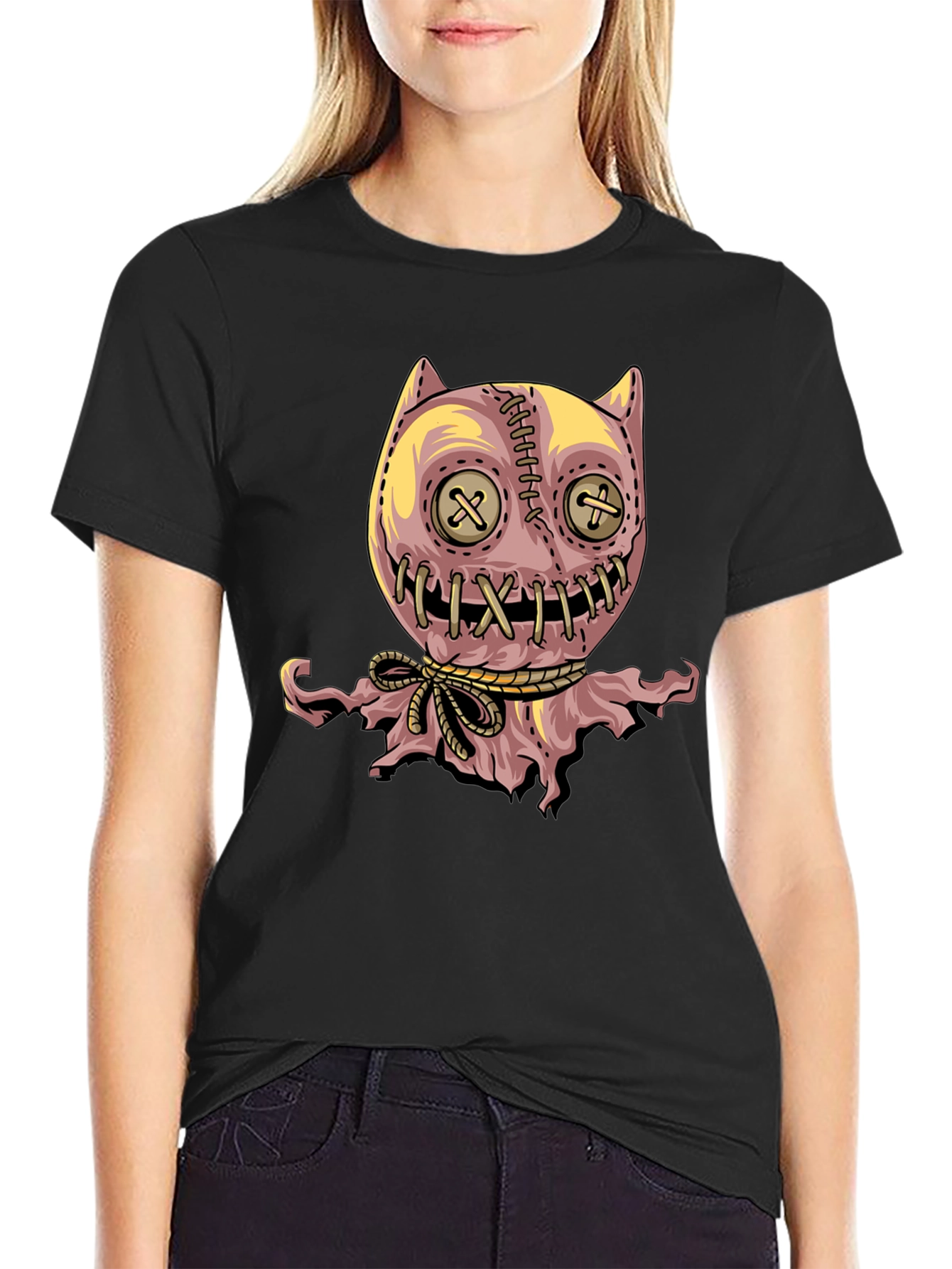 Creepy Cute Voodoo Doll Graphic T-Shirt