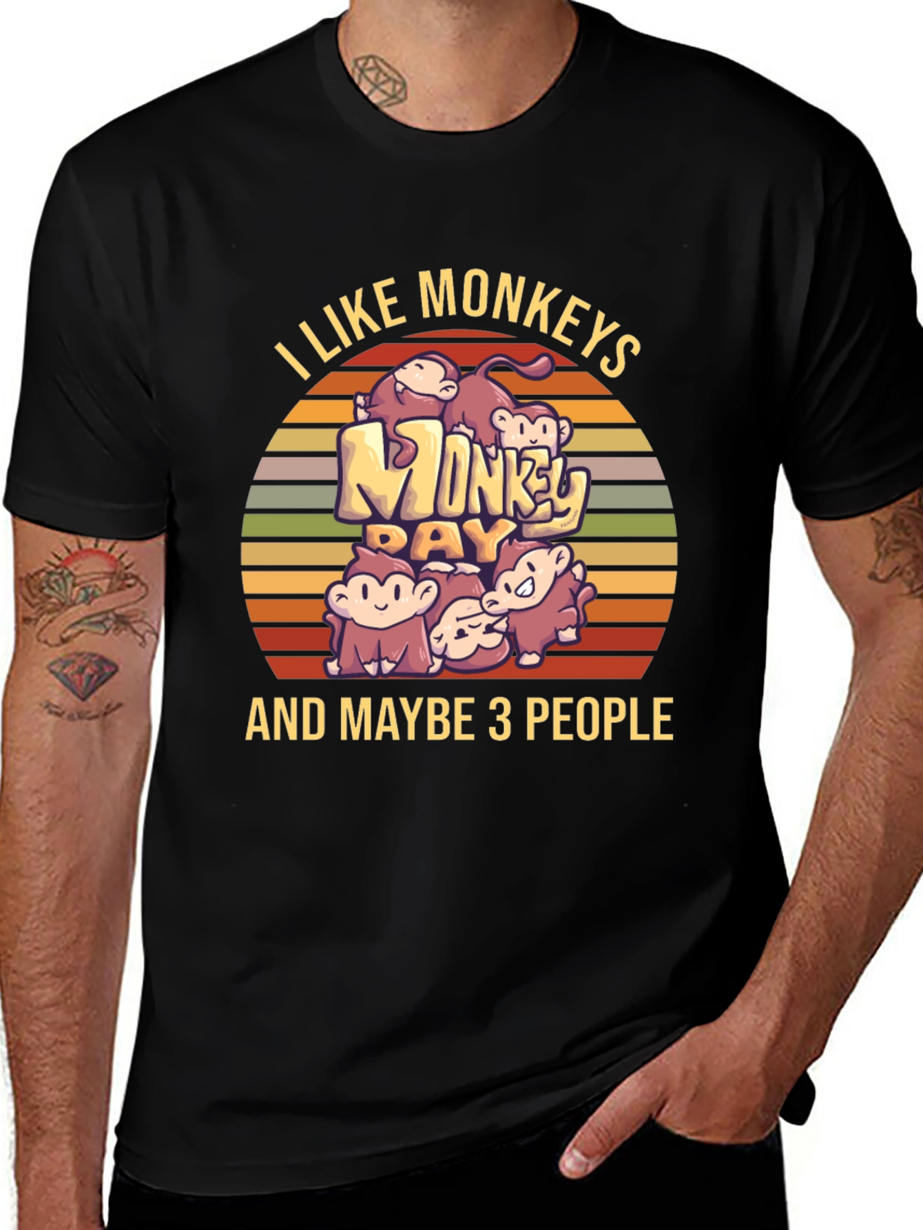 I Like Monkeys T-Shirt - Novelty Graphic Tee