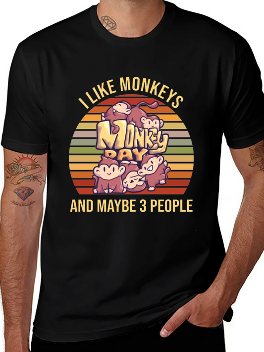 I Like Monkeys T-Shirt - Novelty Graphic Tee