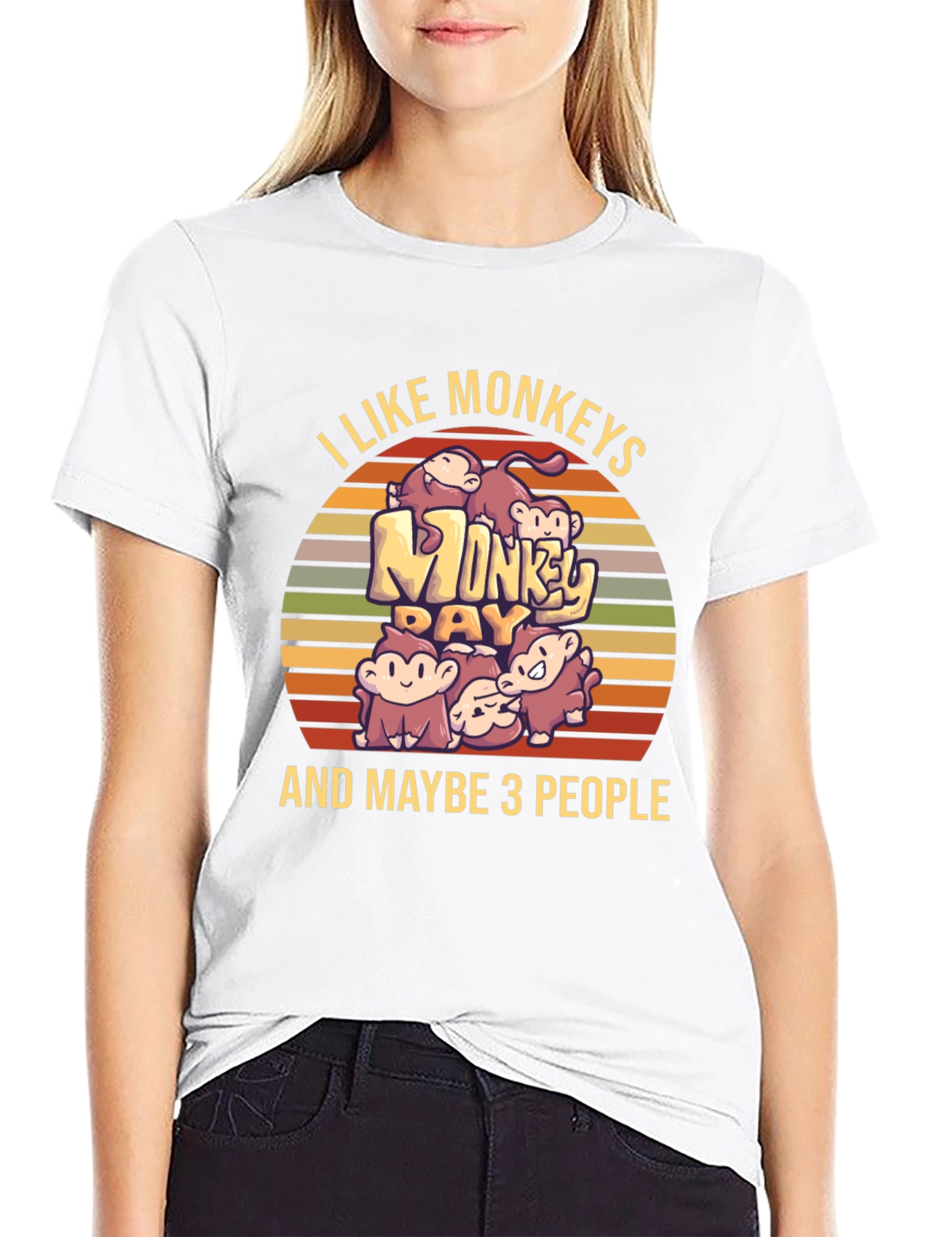 I Like Monkeys T-Shirt - Novelty Graphic Tee