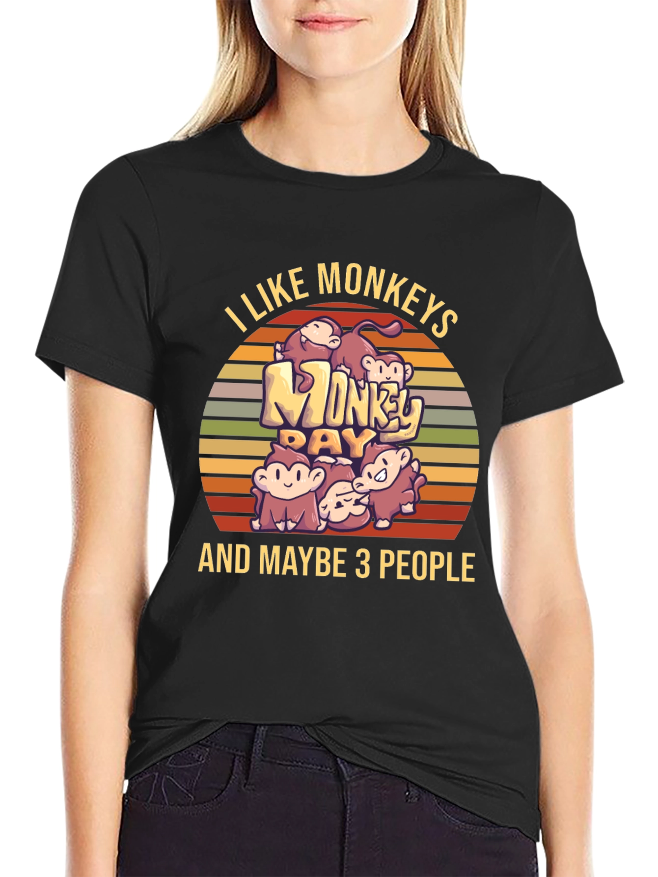 I Like Monkeys T-Shirt - Novelty Graphic Tee