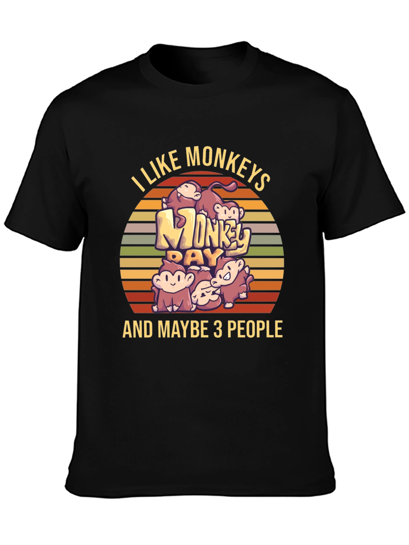 I Like Monkeys T-Shirt - Novelty Graphic Tee