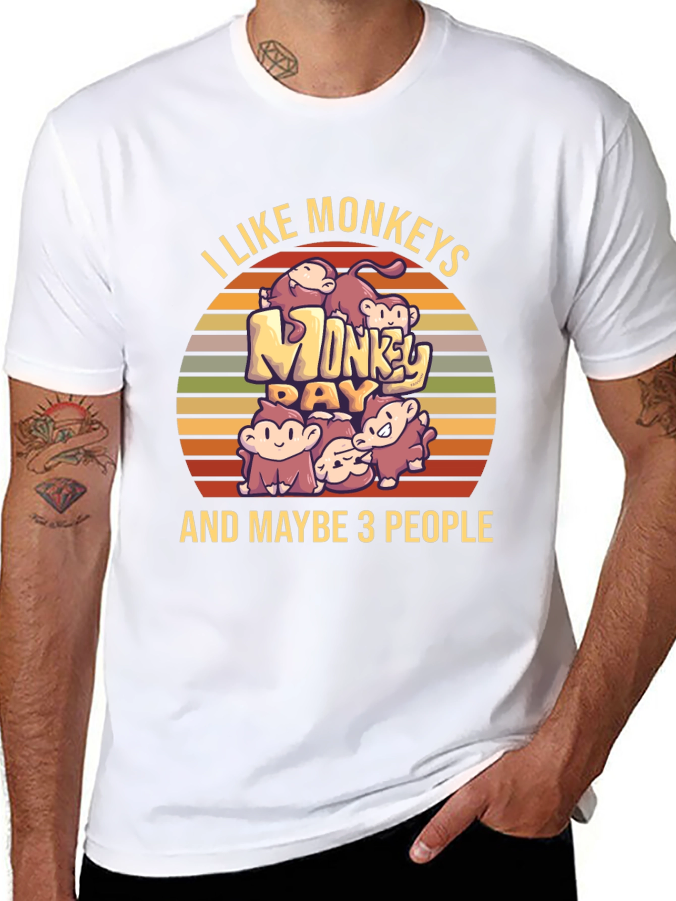 I Like Monkeys T-Shirt - Novelty Graphic Tee