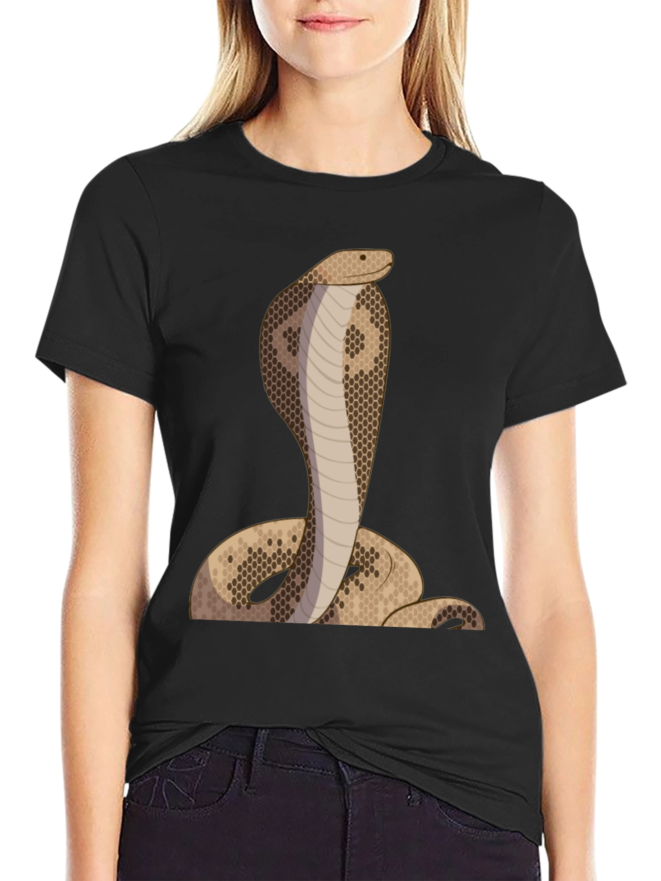 Cobra Snake Graphic Tee - Black Unisex T-Shirt
