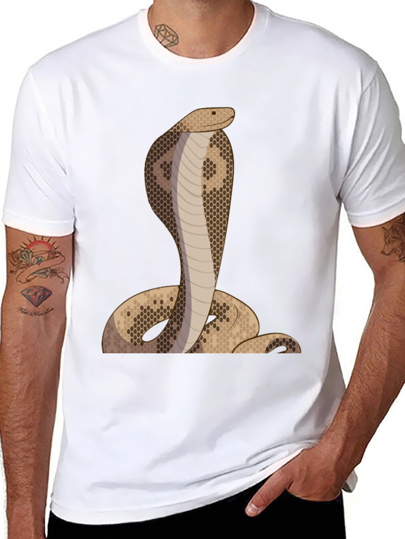 Cobra Snake Graphic Tee - Black Unisex T-Shirt