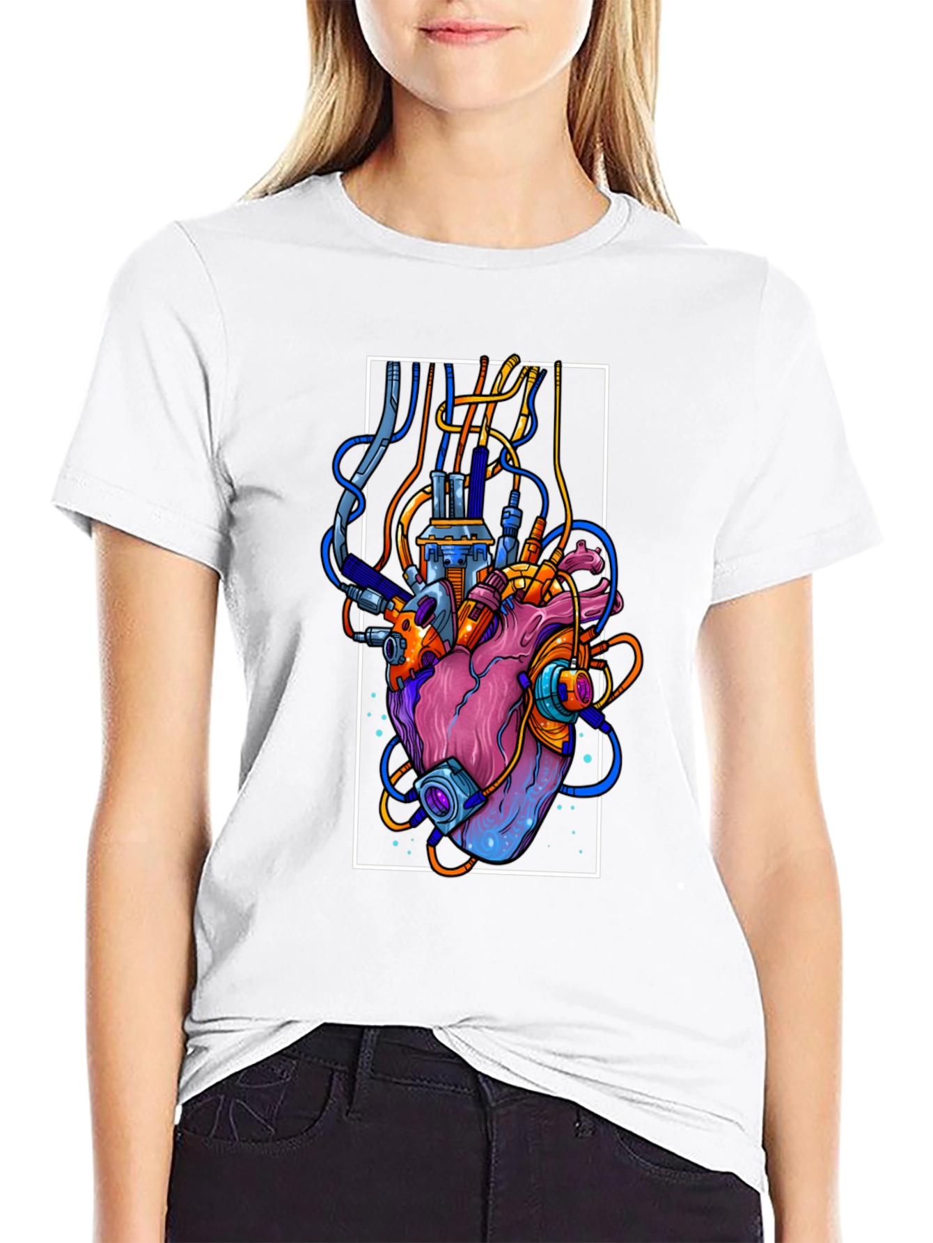 Cyberpunk Heart Graphic Tee - Unique Streetwear