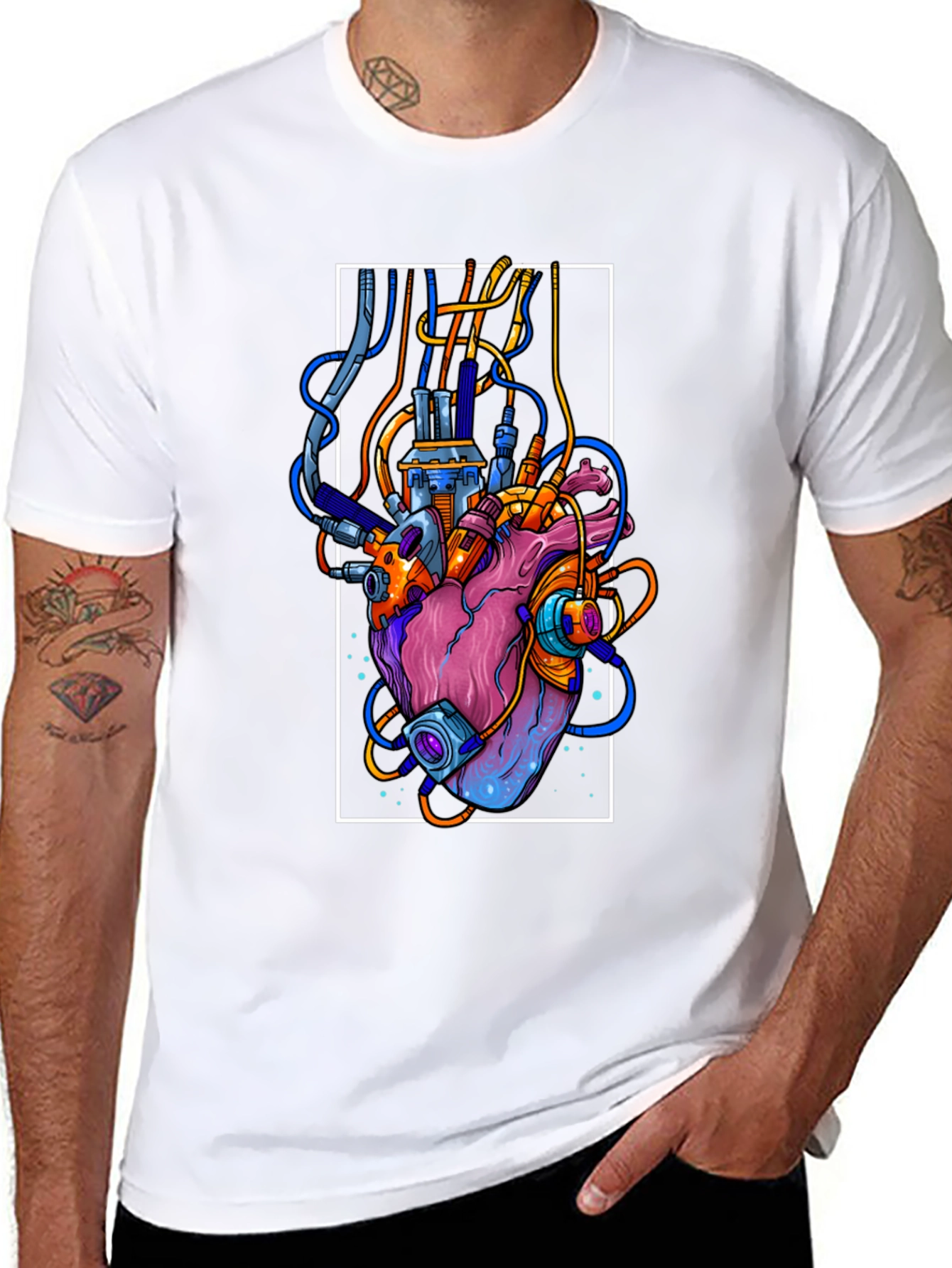 Cyberpunk Heart Graphic Tee - Unique Streetwear
