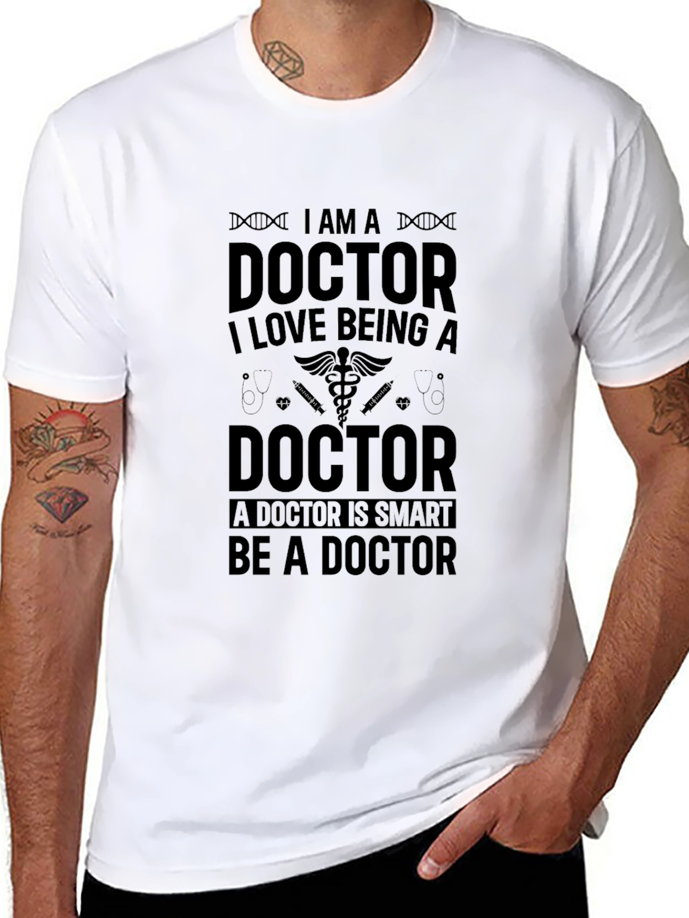 I AM A DOCTOR Black T-Shirt