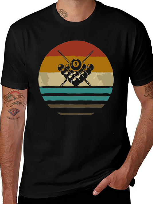 Vintage Billiards T-Shirt - 8 Ball Design