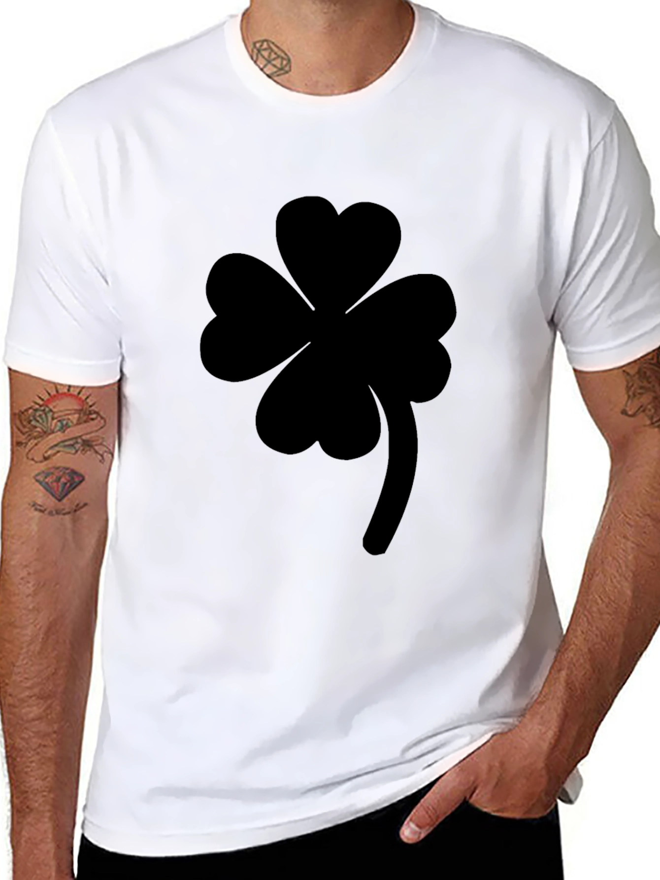 Shamrock Black Graphic Tee