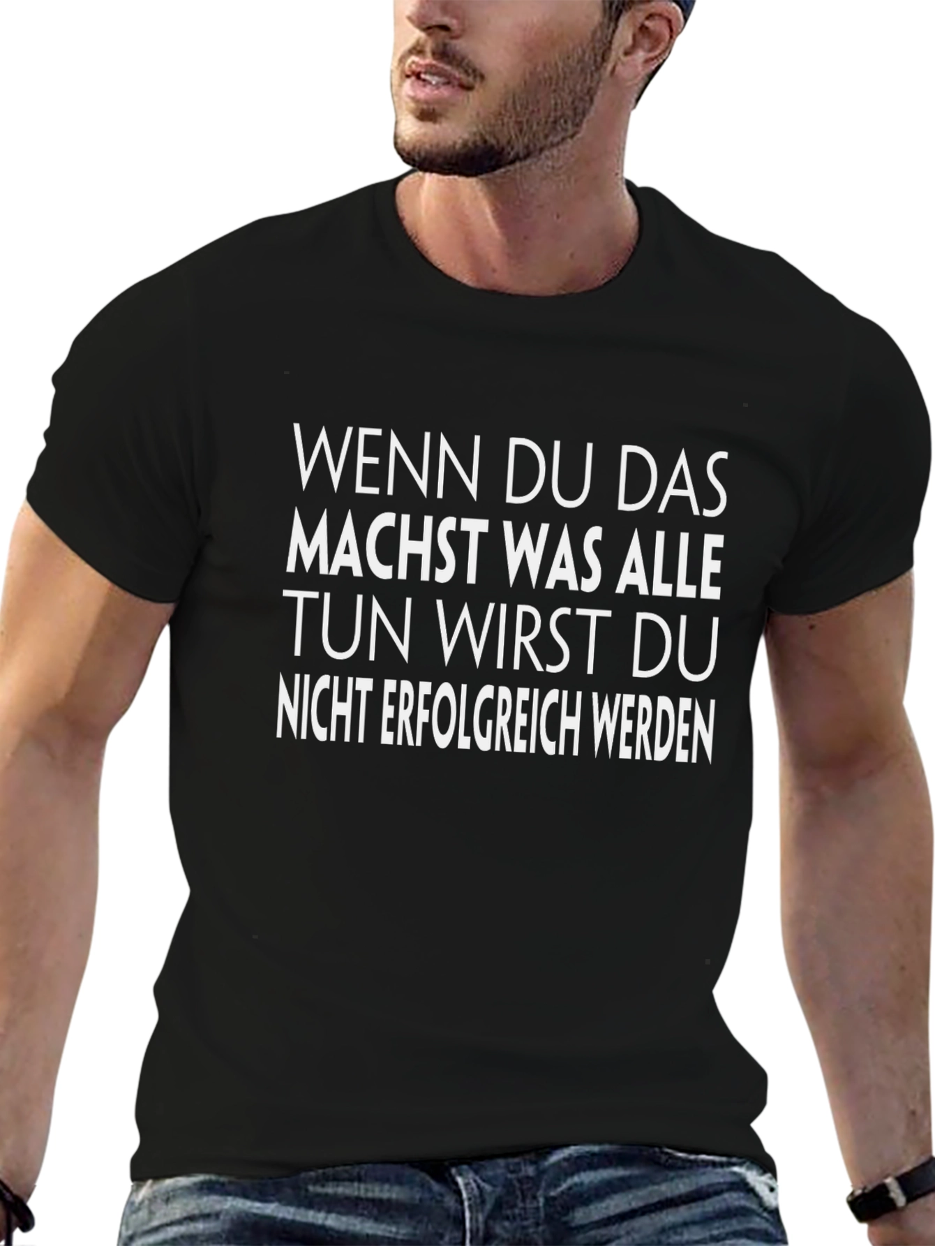 Motivational German Quote Black T-Shirt
