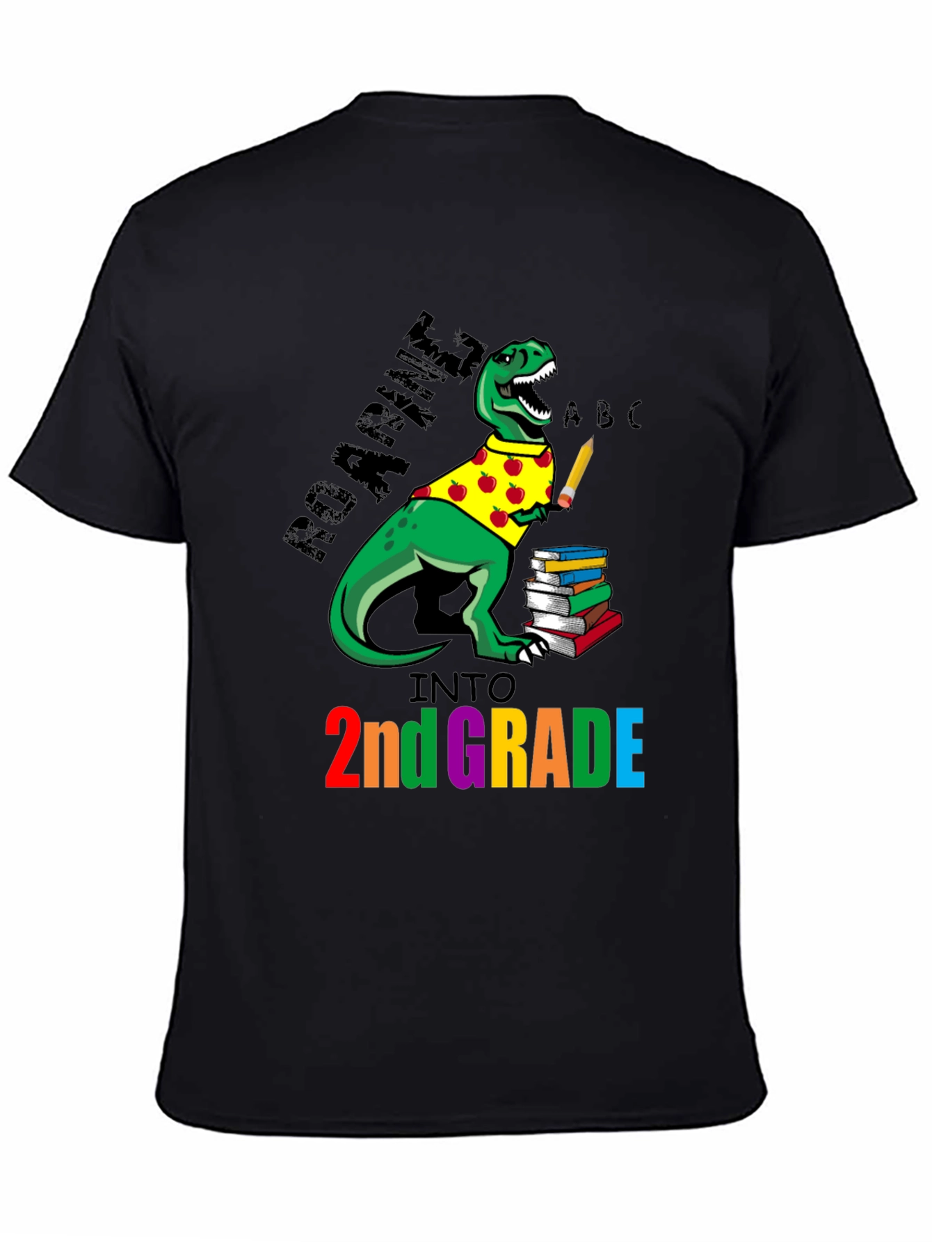 Roaring Into 2nd Grade Dinosaur T-Shirt