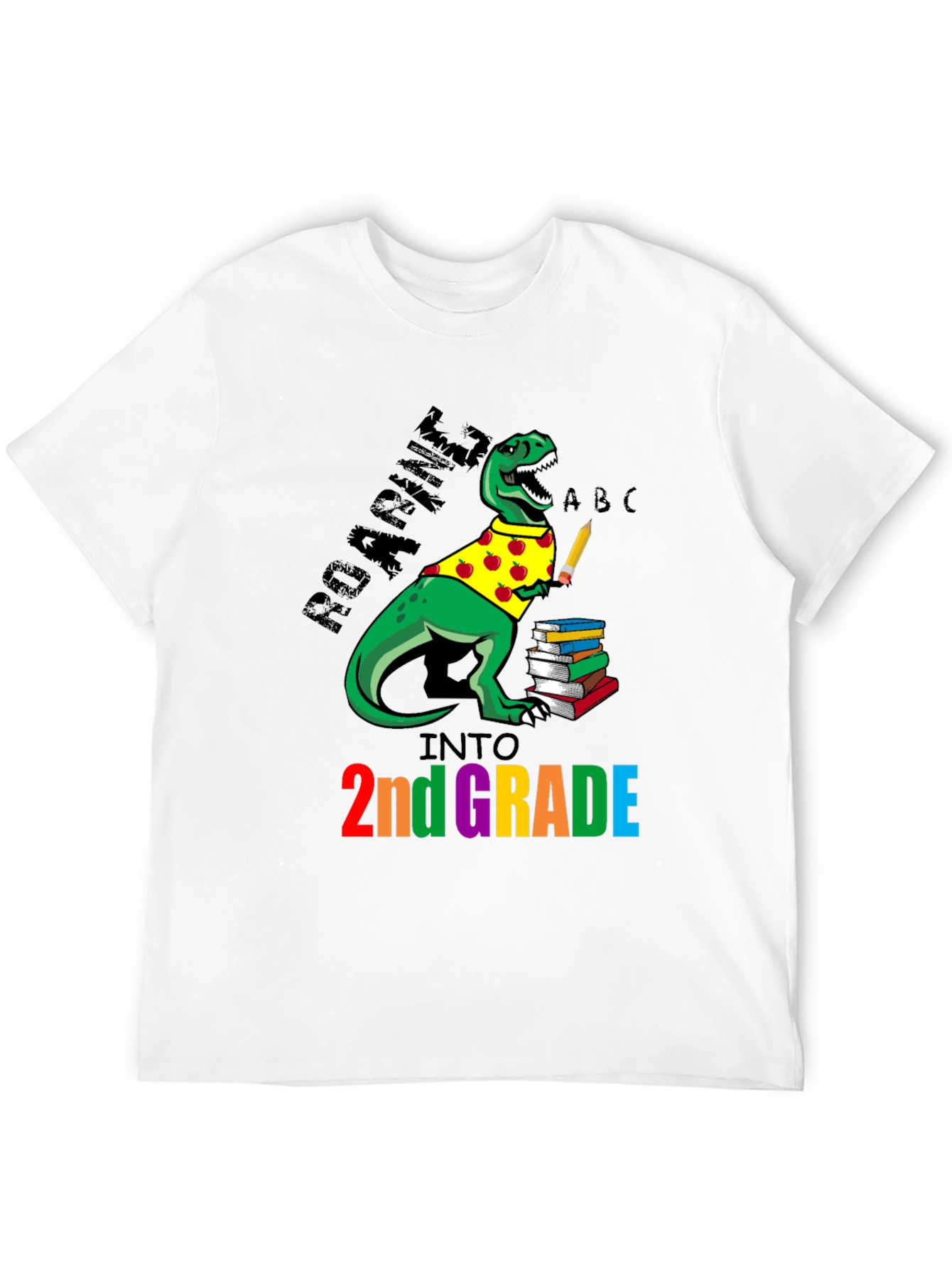 Roaring Into 2nd Grade Dinosaur T-Shirt