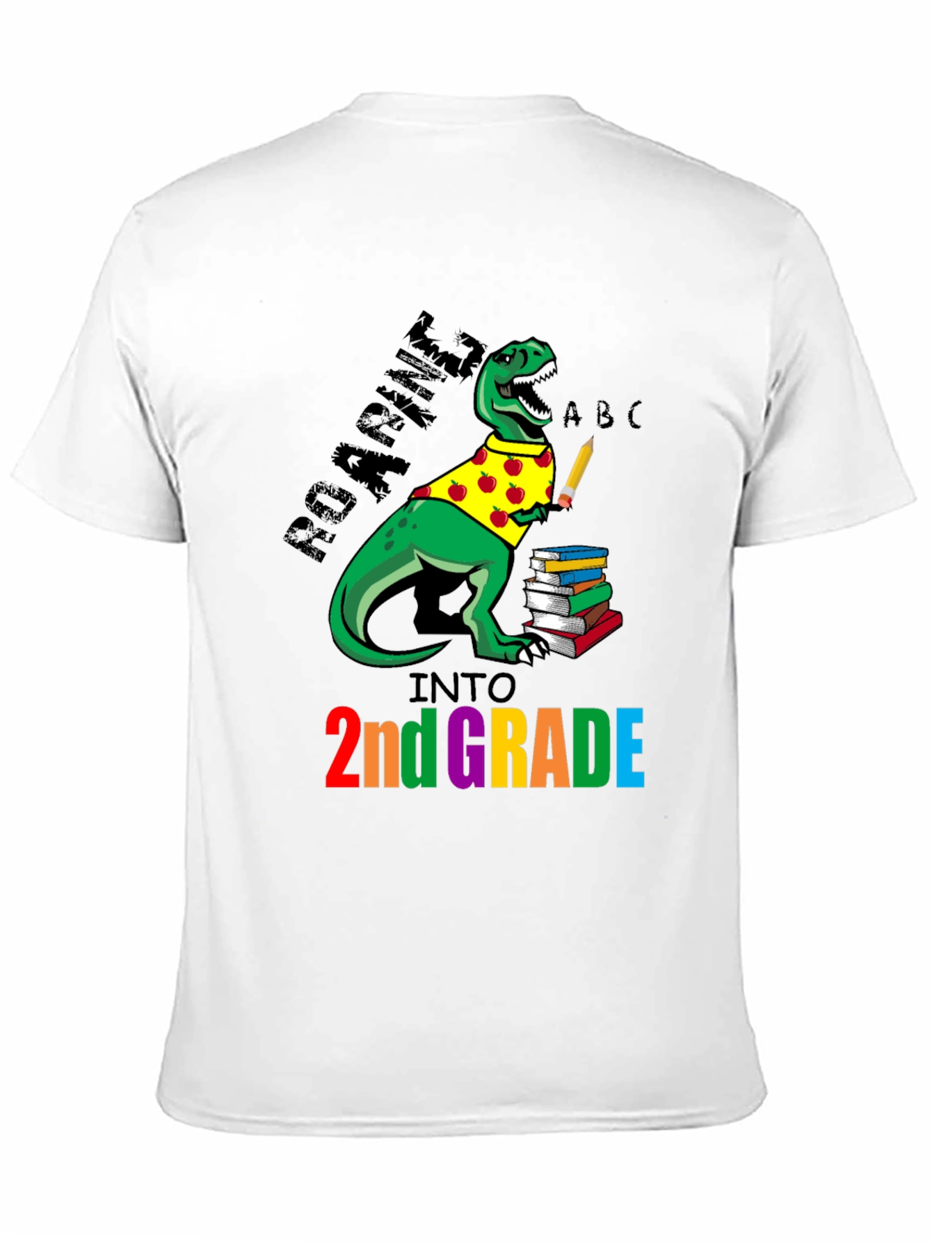 Roaring Into 2nd Grade Dinosaur T-Shirt