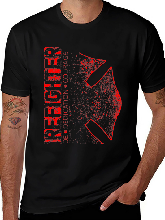 Firefighter Dedication Courage Graphic T-Shirt