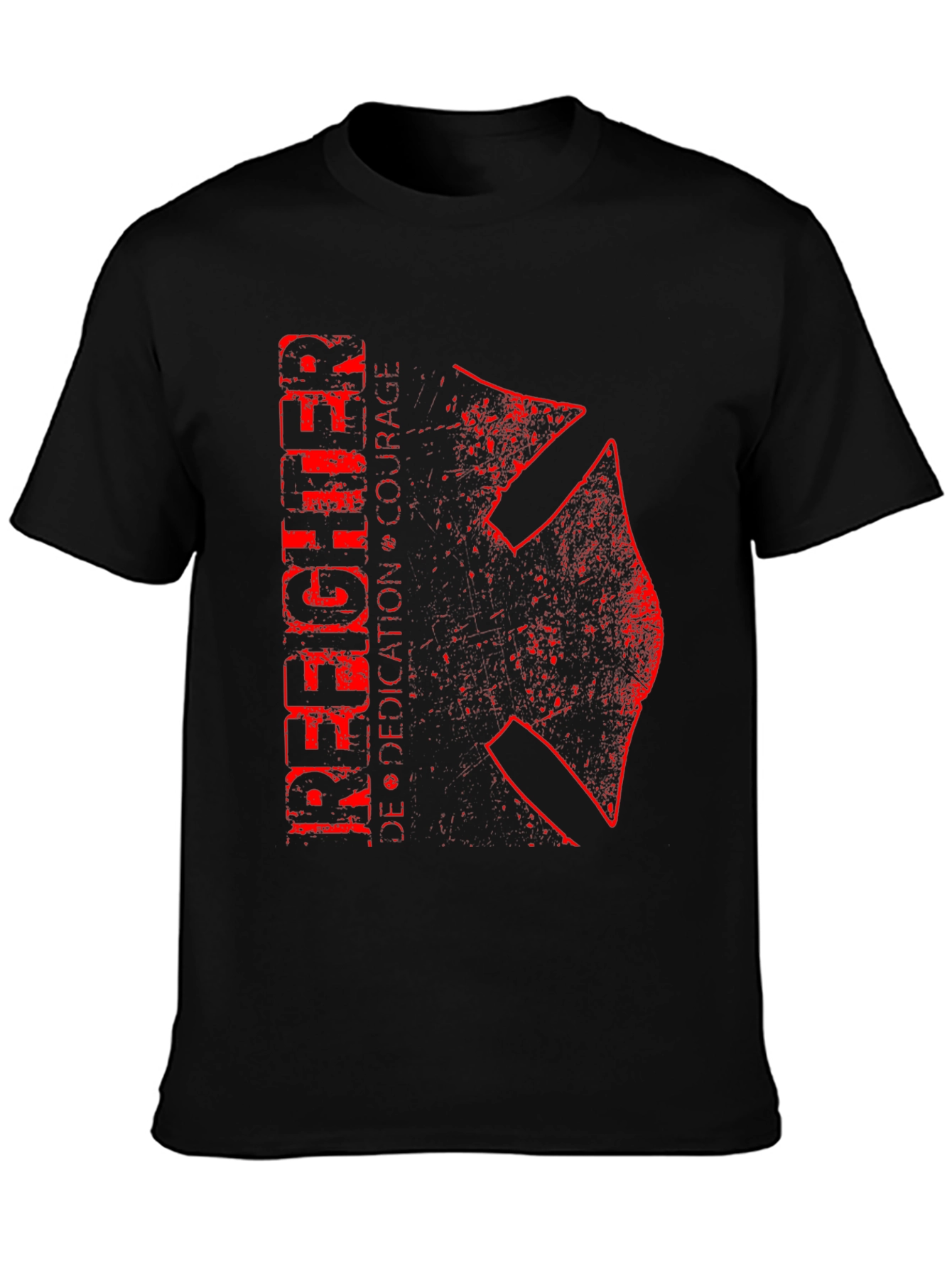 Firefighter Dedication Courage Graphic T-Shirt