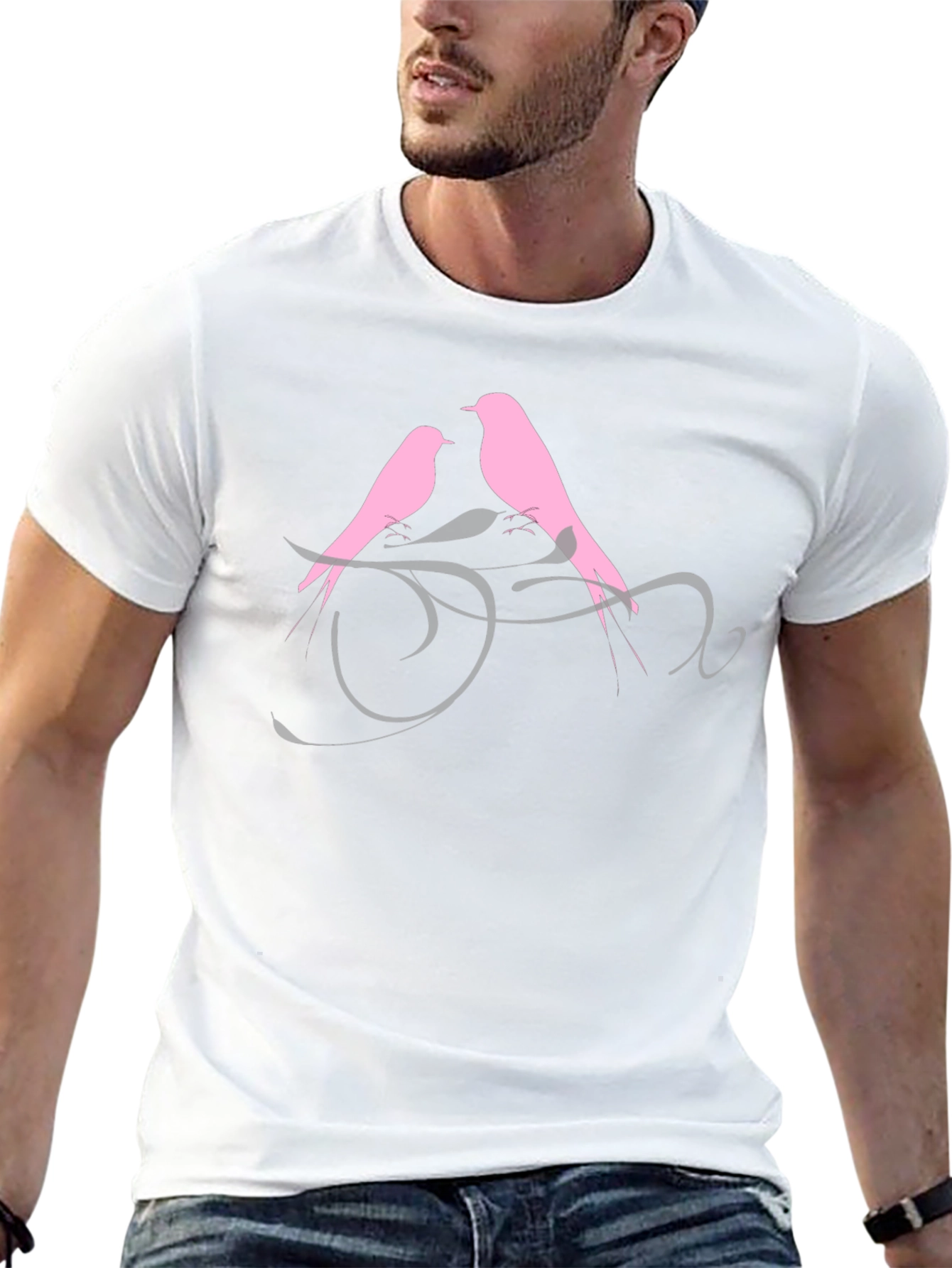 Love Birds Black T-Shirt