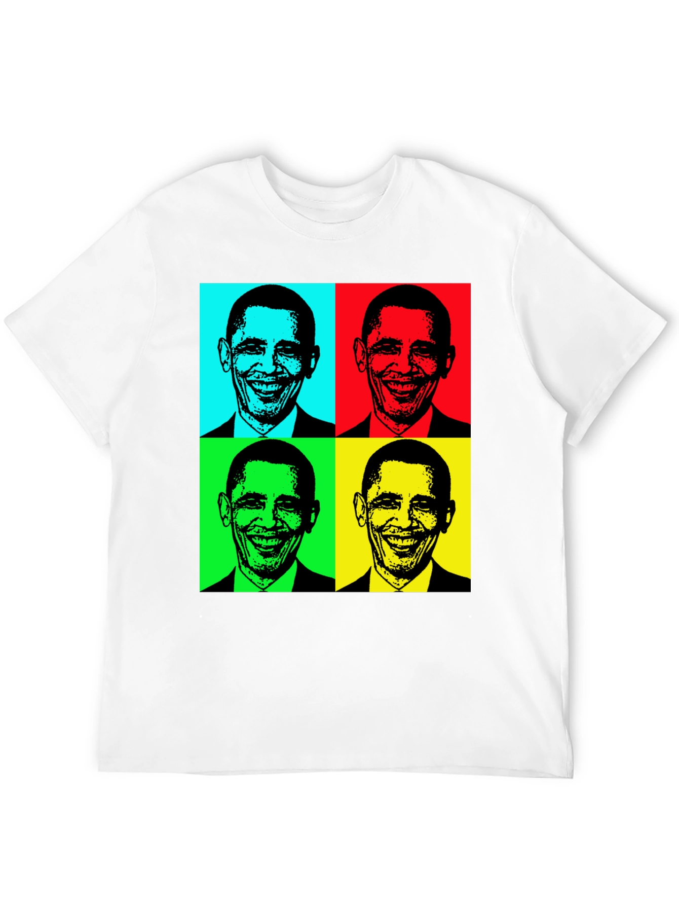 Obama Pop Art T-Shirt - Black Cotton Blend
