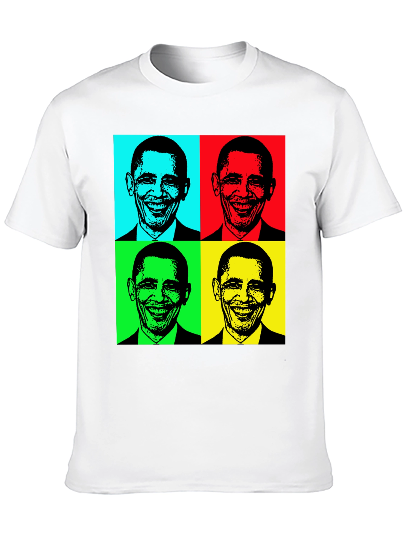 Obama Pop Art T-Shirt - Black Cotton Blend