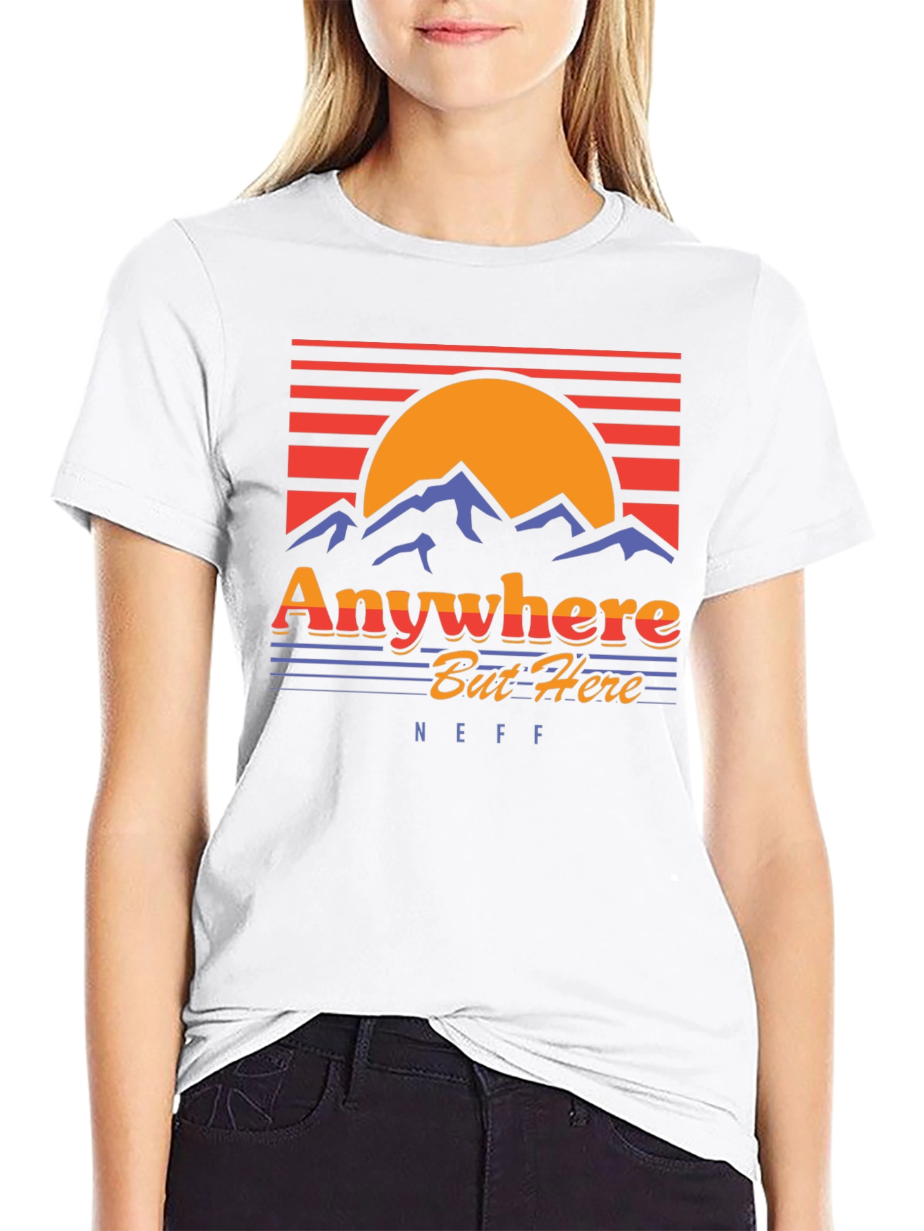 Retro Anywhere But Here Graphic Tee